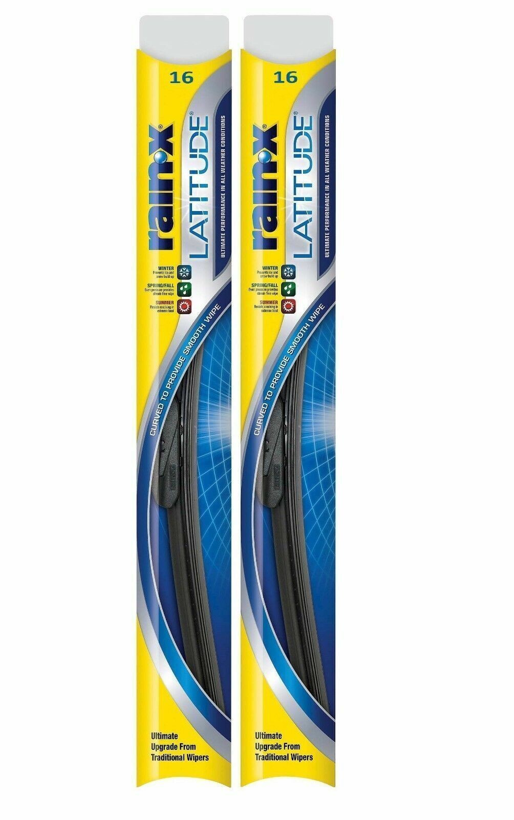 Rain-X Latitude 8-in-1 16" Windshield Wiper Blade - Universal Fit (2 pack) Rain-X Latitude 8-in-1 16" Windshield Wiper Blade - Universal Fit (2 pack)