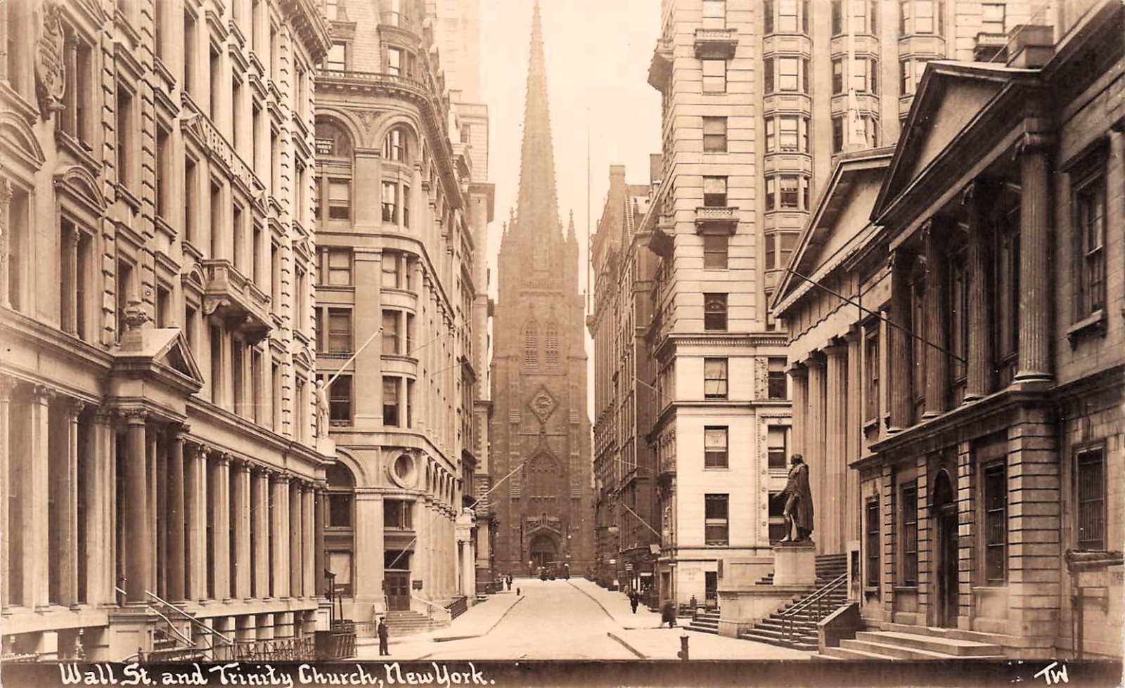 RPPC New York City Wall Street Manhattan THADDEUS WILKERSON Photo Postcard H58 RPPC New York City Wall Street Manhattan THADDEUS WILKERSON Photo Postcard H58