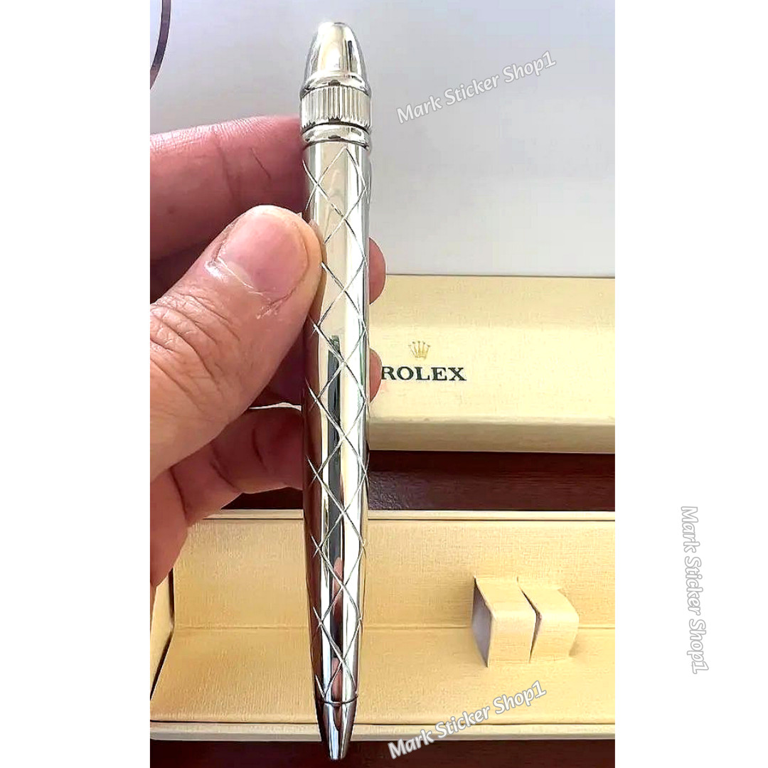 Rolex Vintage-Style Palladium-Finish Ballpoint Pen, New in Box, Luxury Ad Gift Rolex Vintage-Style Palladium-Finish Ballpoint Pen, New in Box, Luxury Ad Gift