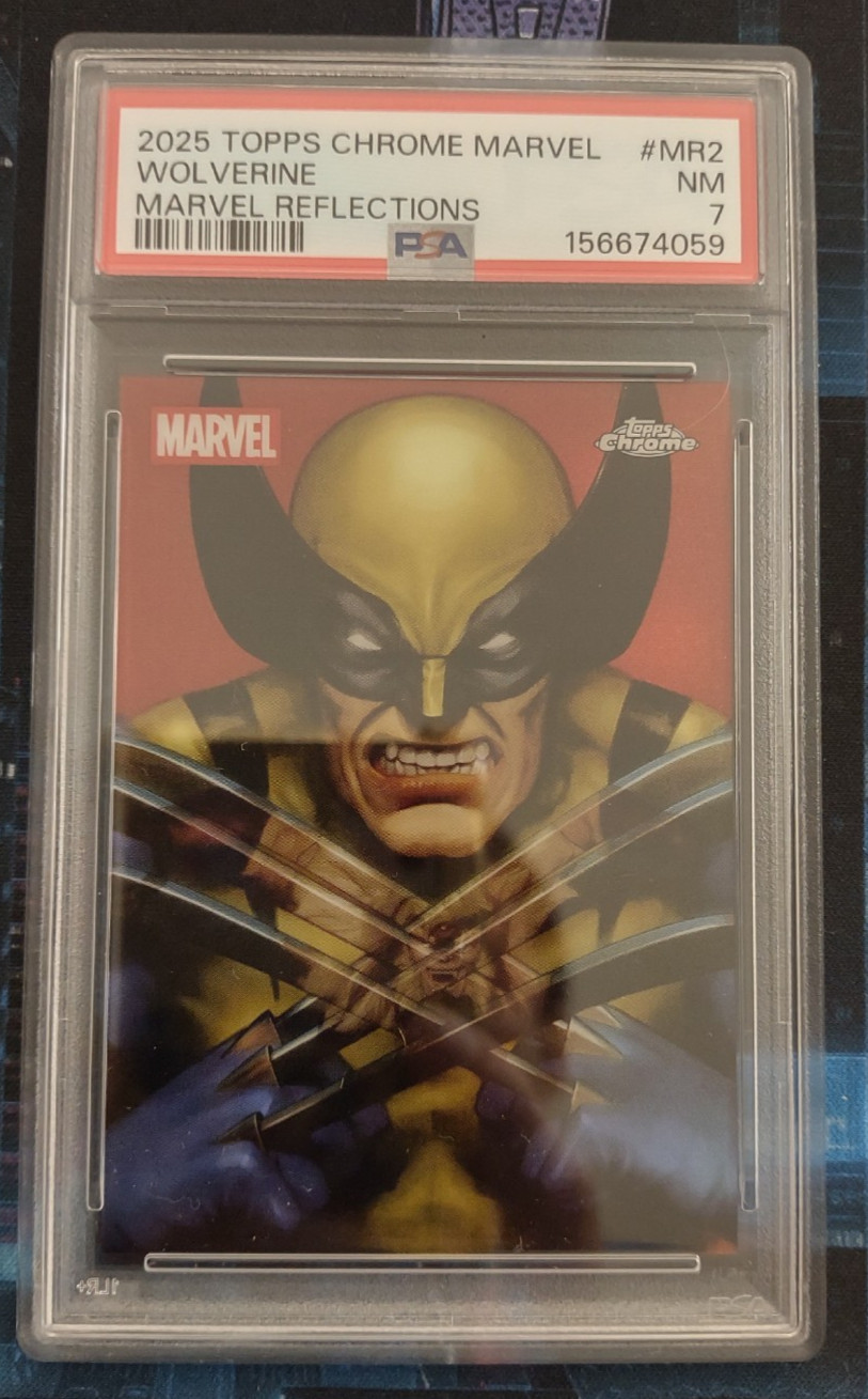 2025 TOPPS CHROME MARVEL MARVEL REFLECTIONS #MR2 WOLVERINE PSA 7 2025 TOPPS CHROME MARVEL MARVEL REFLECTIONS #MR2 WOLVERINE PSA 7