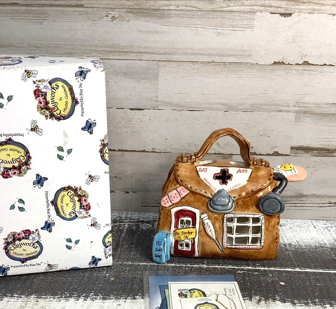 Clayworks Dr.'s Bag  Candle Holder