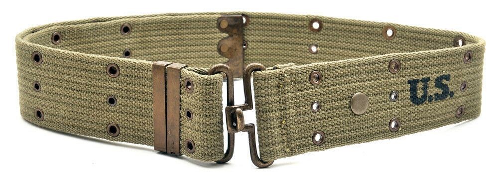 WW2 U.S. M1936 Pistol Belt Lt OD marked JT&L 1943 fits 25"- 45" waist WW2 U.S. M1936 Pistol Belt Lt OD marked JT&L 1943 fits 25"- 45" waist