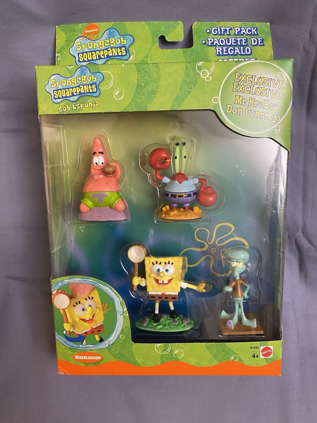 NEW 2002 Vintage Nickelodeon SpongeBob SquarePants Gift Set 4 Figures NEW 2002 Vintage Nickelodeon SpongeBob SquarePants Gift Set 4 Figures