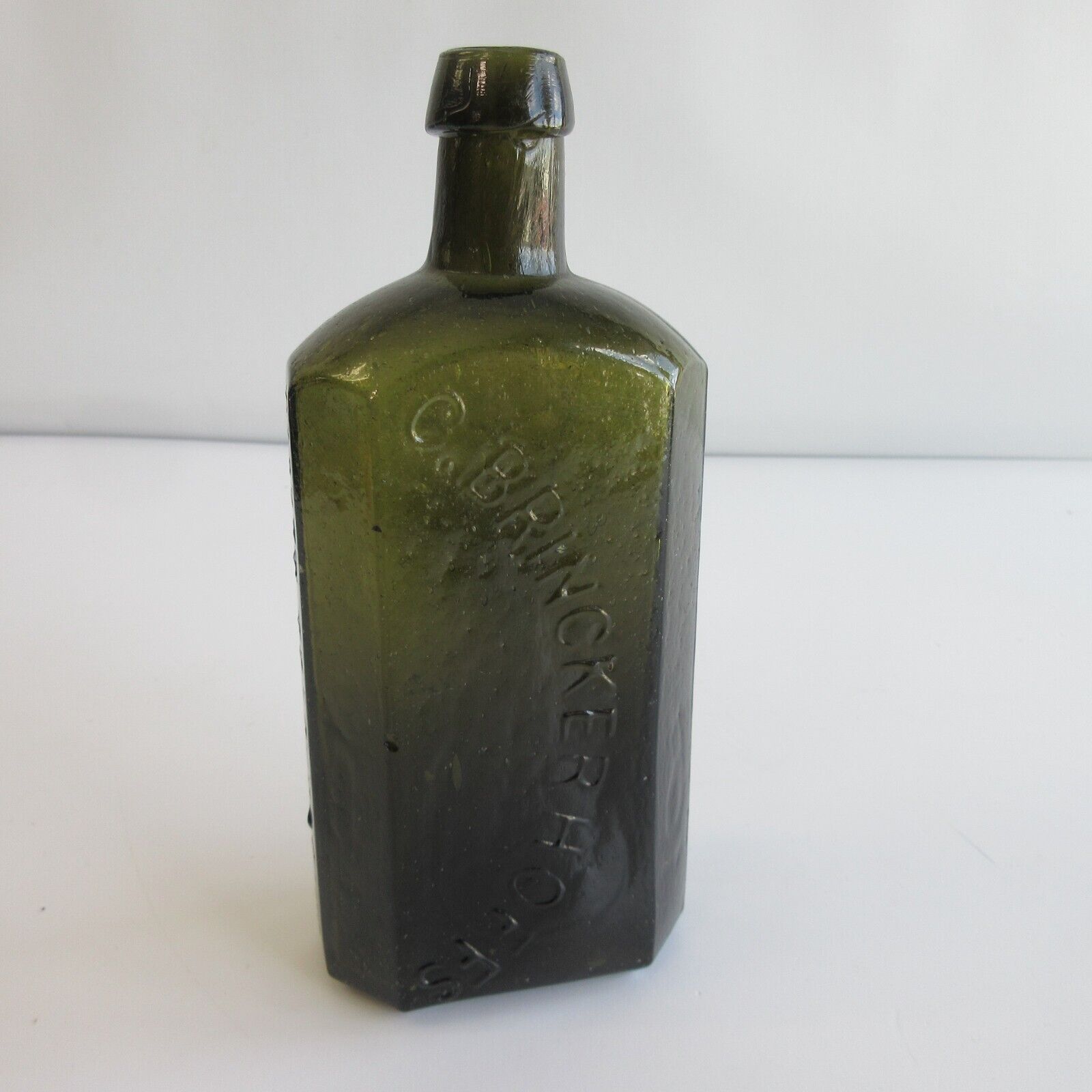 Antique RARE C Brinckerhoffs $1 Health Restorative 1820-60\'s Medicine bottle