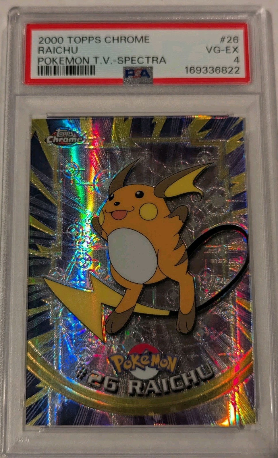 2000 TOPPS CHROME POKEMON T.V. SPECTRA #26 RAICHU PSA 4 2000 TOPPS CHROME POKEMON T.V. SPECTRA #26 RAICHU PSA 4