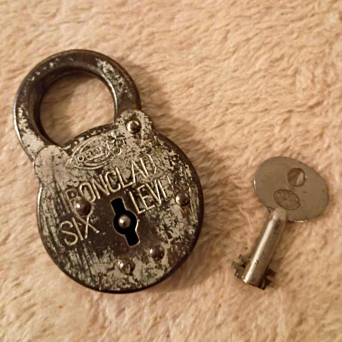 Antique Corbin "Ironclad Six Levers" Padlock with Working Key Antique Corbin "Ironclad Six Levers" Padlock with Working Key