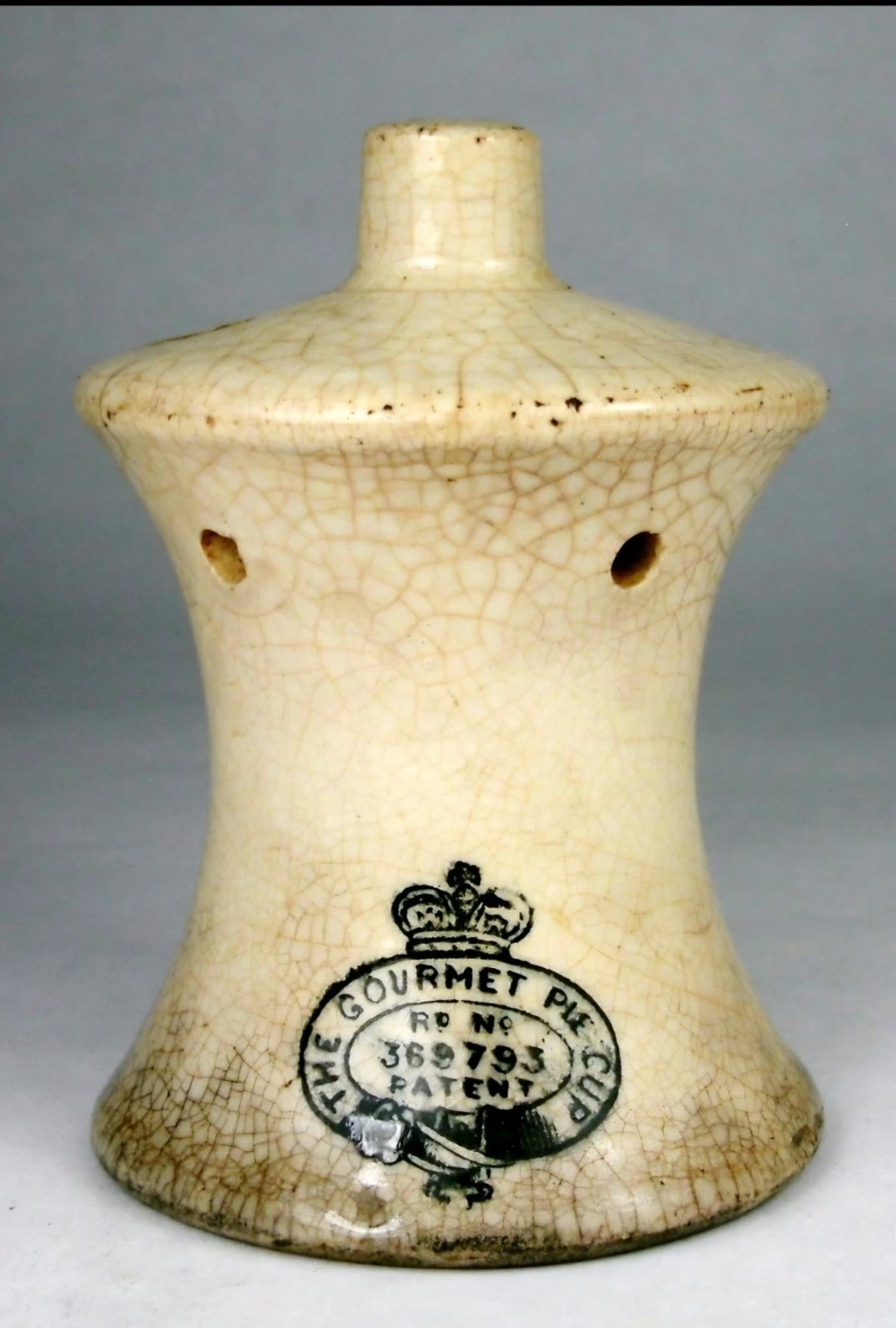 π Rare Early Edwardian Ironstone "The Gourmet Pie Cup" Pie Vent STUNNING PATINA π Rare Early Edwardian Ironstone "The Gourmet Pie Cup" Pie Vent STUNNING PATINA