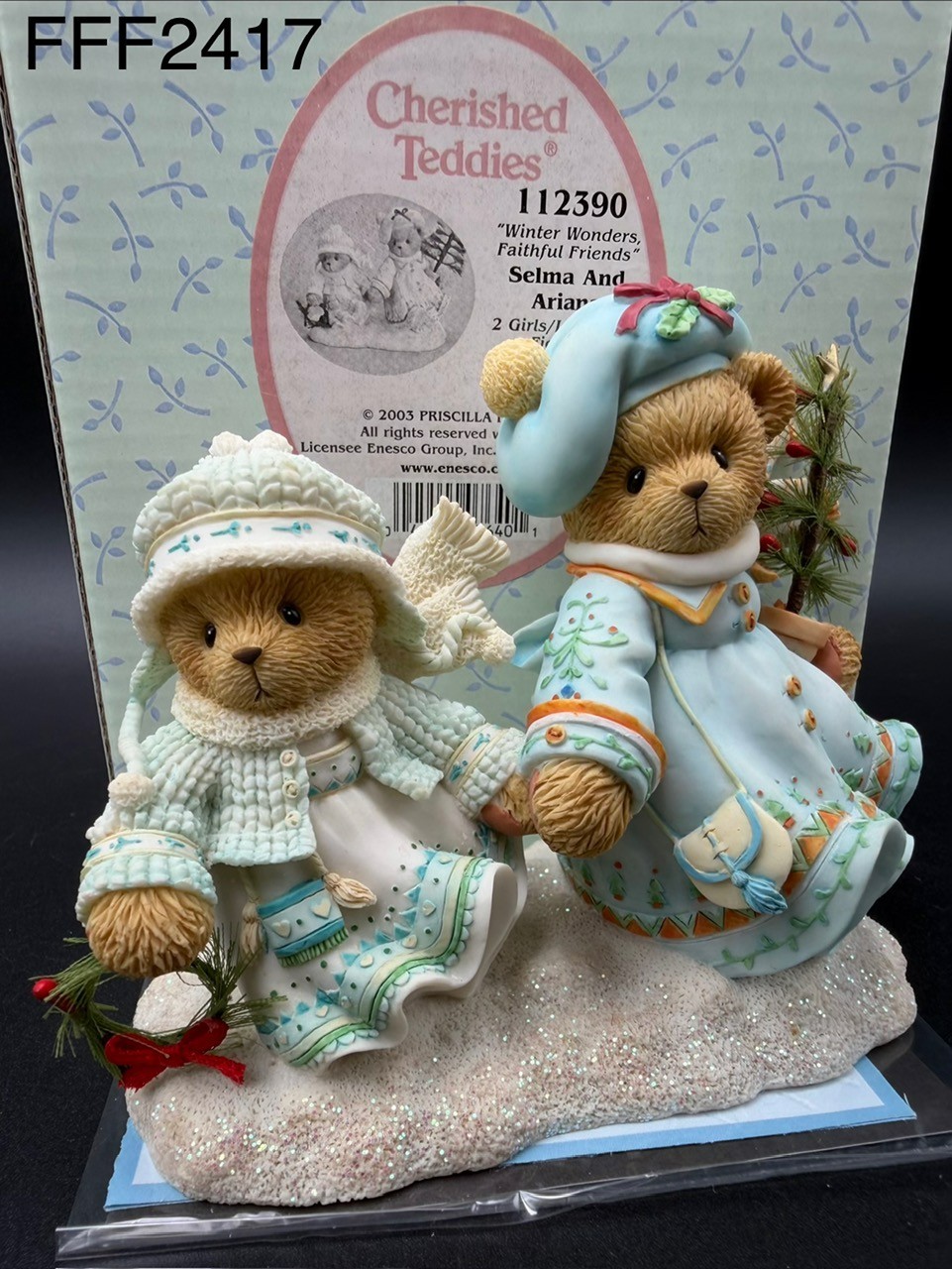 2003 Enesco Cherished Teddies Selma & Ariana "Winter Wonders, Faithful Friends" 