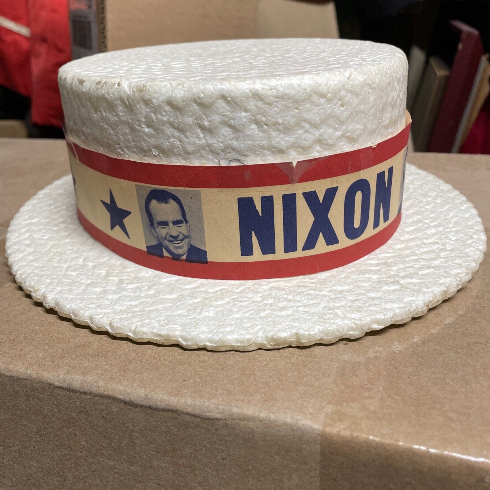 Very Rare Nixon/Agnew Styrofoam Political Campaign Hat-President/Vice
