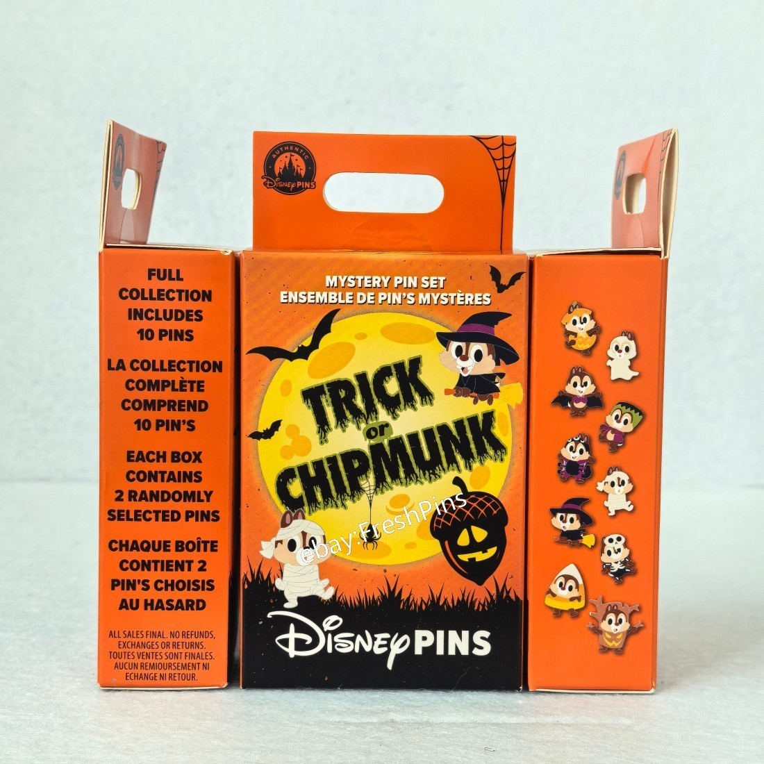 Disney Pins Trick or Chipmunk Halloween Mystery Box 2 Pins Chip n Dale HKDL 2026 Disney Pins Trick or Chipmunk Halloween Mystery Box 2 Pins Chip n Dale HKDL 2026