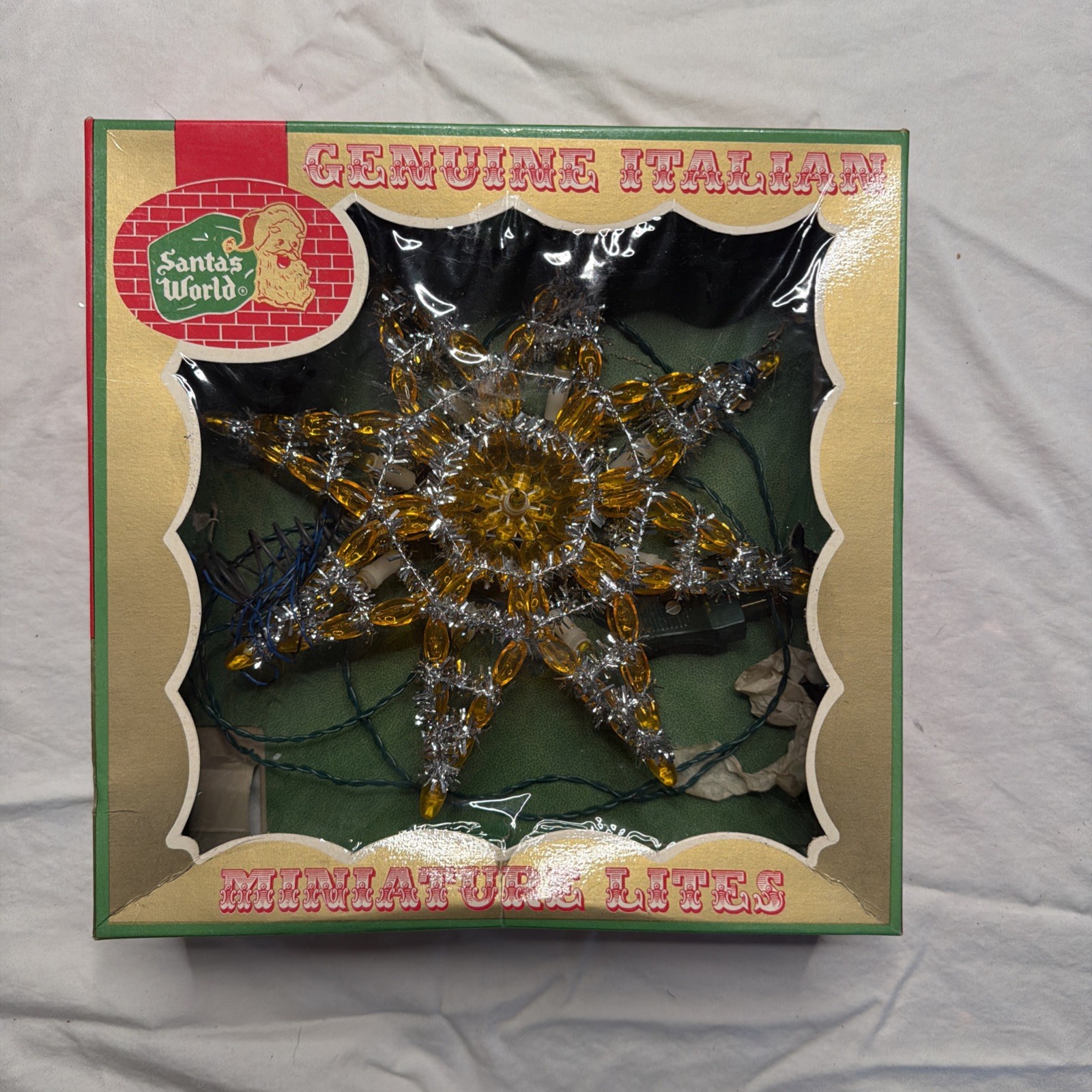 Vintage NOS 70s Kurt Adler Lighted Christmas Star Tree Topper in Box ITALY #358 Vintage NOS 70s Kurt Adler Lighted Christmas Star Tree Topper in Box ITALY #358