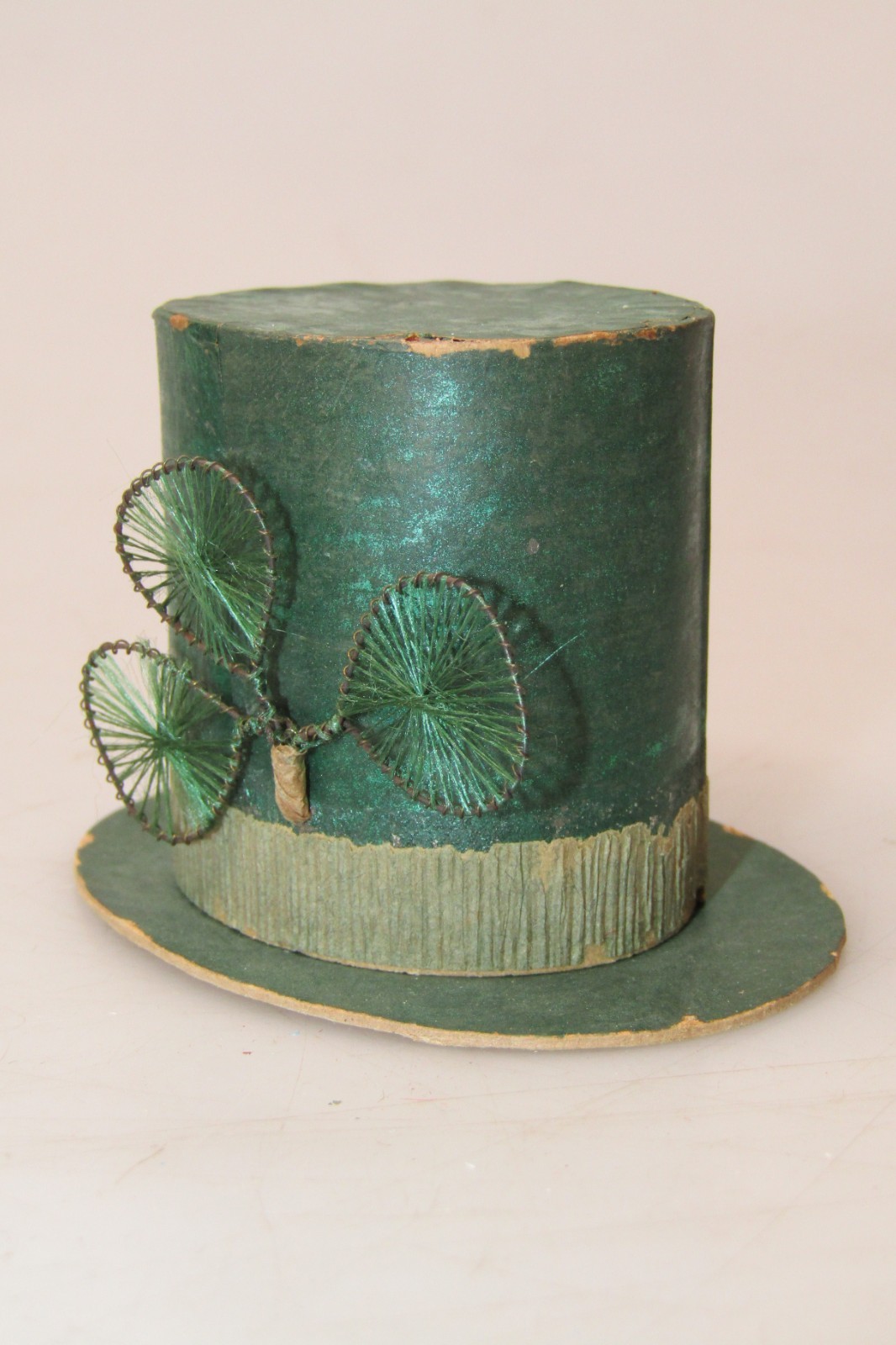 Vintage Cardboard St Patrick HAT CANDY CONTAINER Christmas Ornament Japan Vintage Cardboard St Patrick HAT CANDY CONTAINER Christmas Ornament Japan