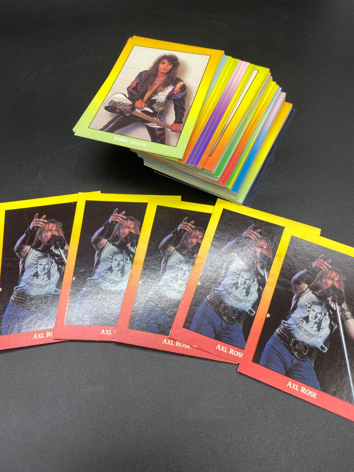 1990 Brockum Rock Cards Promo Set w/5 Axl Rose #1 Cards 1990 Brockum Rock Cards Promo Set w/5 Axl Rose #1 Cards