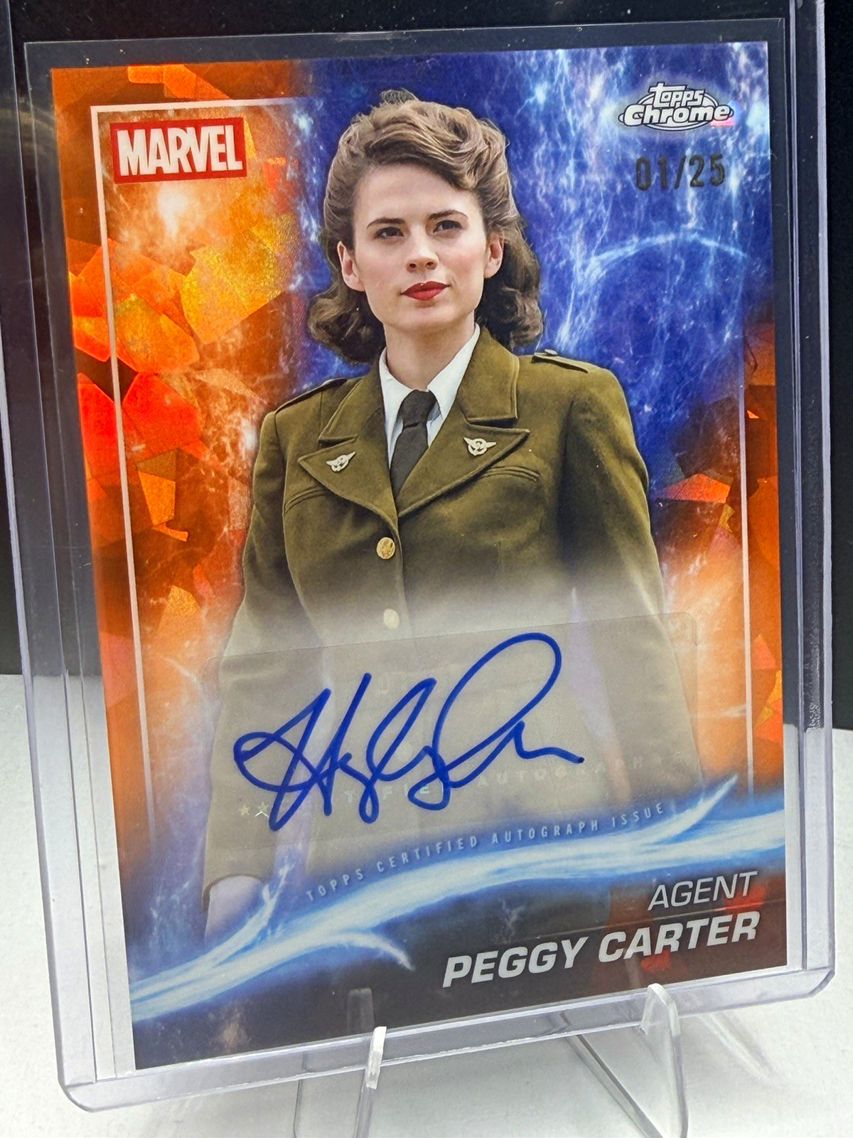 Topps 2025 Marvel Studios Chrome Hayley Atwell Peggy Carter Auto AA-HA 01/25
