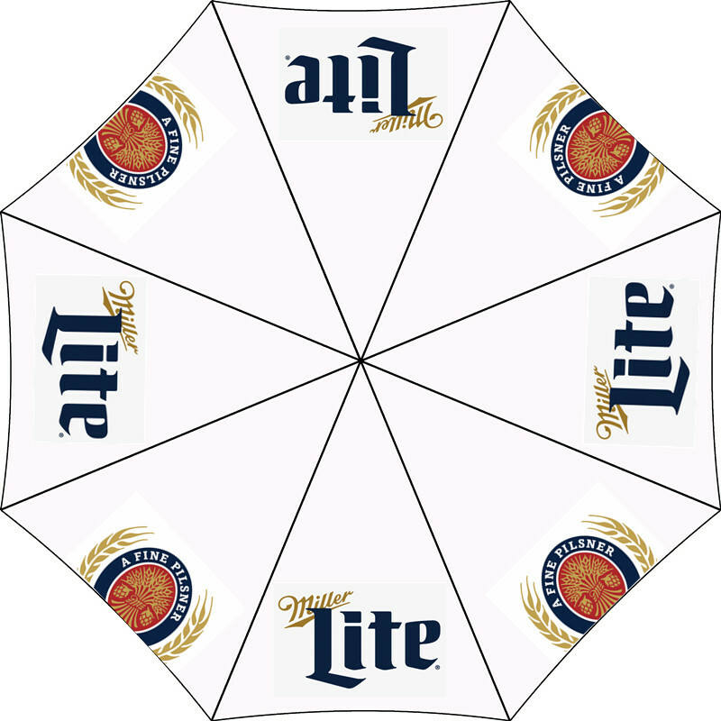 MILLER LITE THROWBACK LOGO 9 foot BEER UMBRELLA MARKET PATIO STYLE NEW HUGE