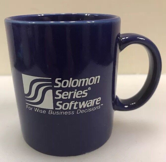 Solomon Series Software Blue Coffee Mug Tea Cup Accounting General Ledger CPA
