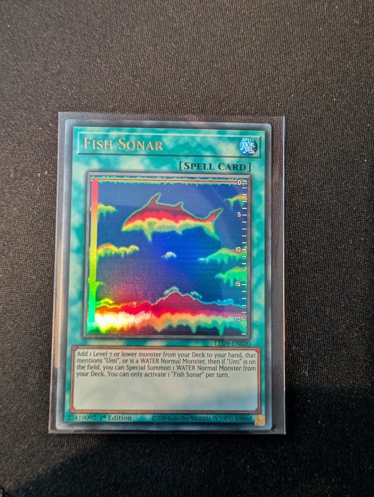 Yu-Gi-Oh Fish Sonar Ultra Rare LED9-EN020 1st Edition Near Mint