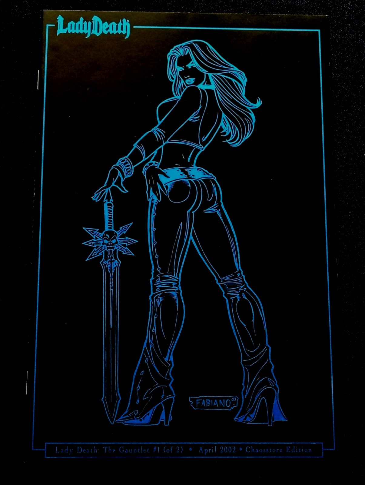 Lady Death The Gauntlet #1 Chaos Comics Chaosstore Blue Foil Variant