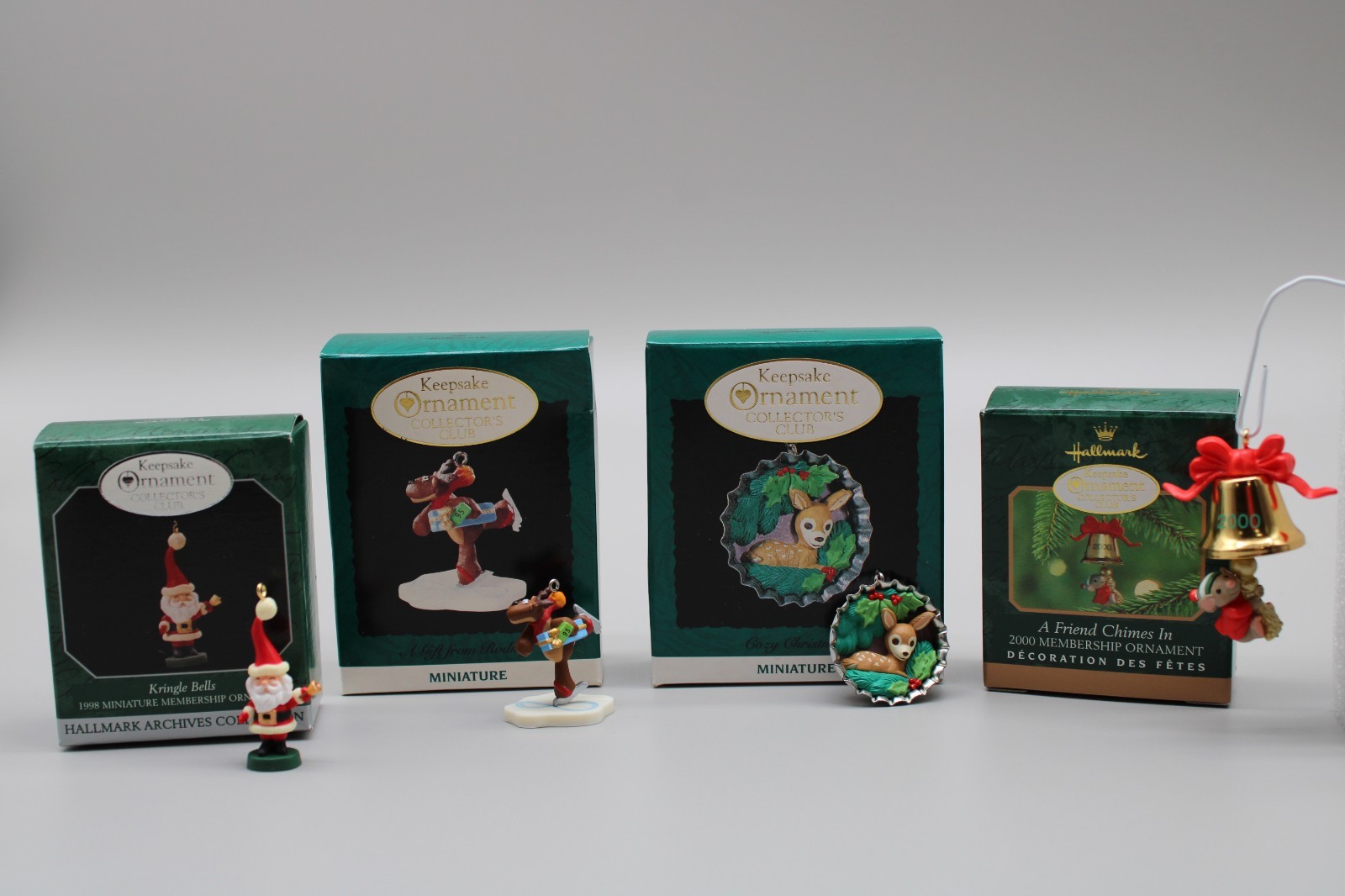 Hallmark Keepsake Club (4) Hallmark Ornaments new See Desc. For detailed info Hallmark Keepsake Club (4) Hallmark Ornaments new See Desc. For detailed info
