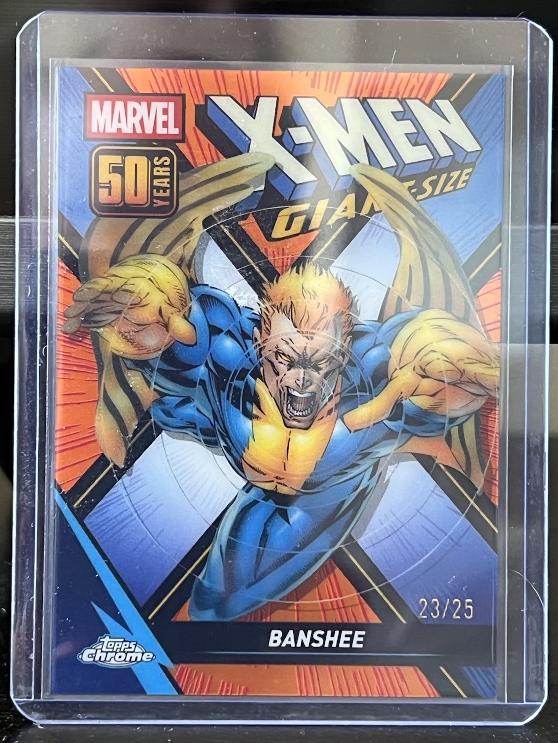 2025 Topps Chrome Marvel Banshee X-Men Giant-Size 50th Anniversary #XM-6 /25