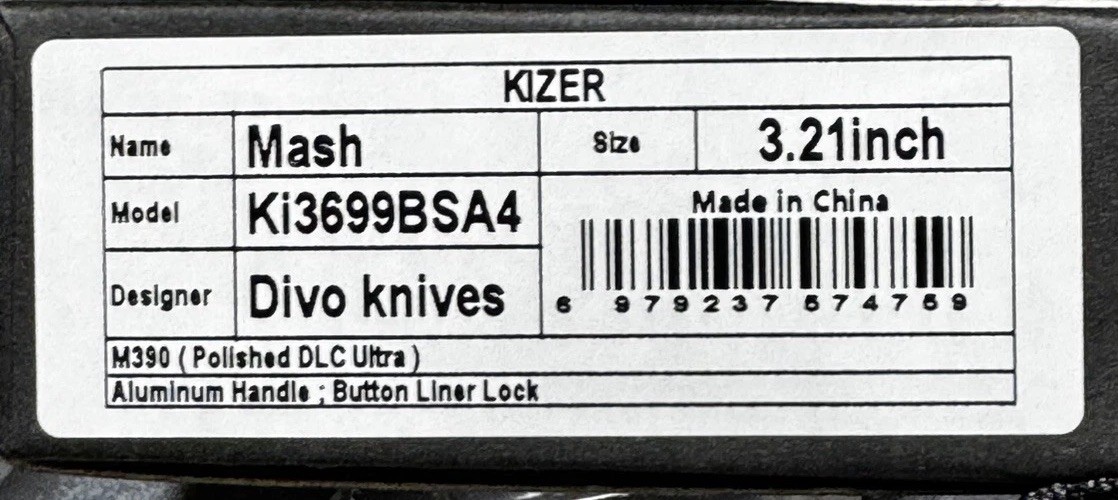 Kizer Mash M390 limited only 50 made sold out Divo Collab Kizer Mash M390 limited only 50 made sold out Divo Collab