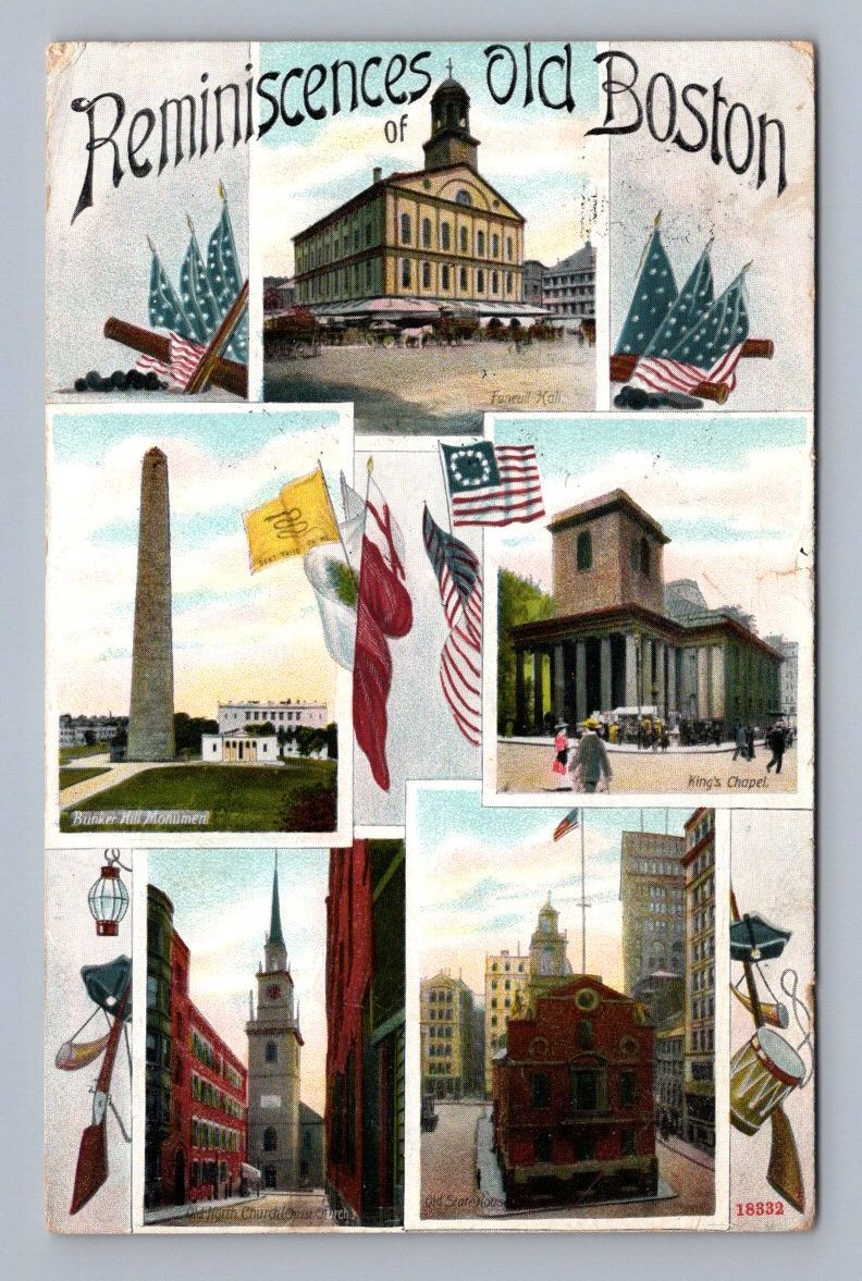 Norwood Antique Massachusetts Postcard BOSTON Reminiscences Historical 1909 Norwood Antique Massachusetts Postcard BOSTON Reminiscences Historical 1909
