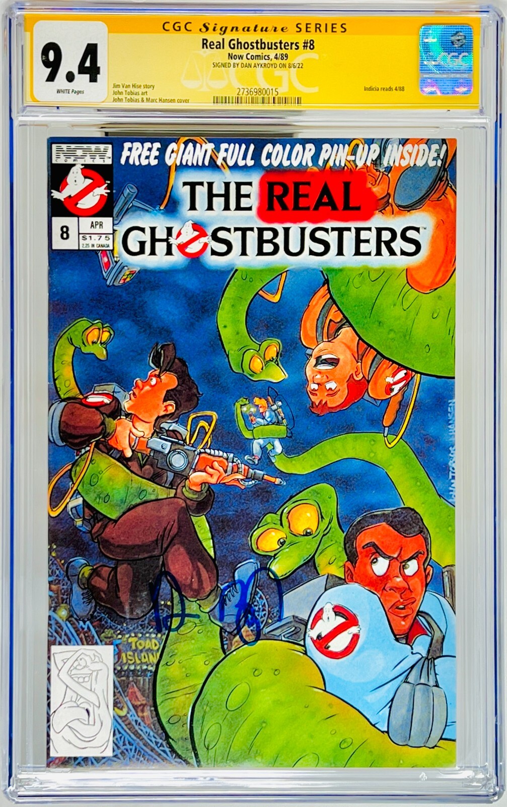 Dan Aykroyd Signed CGC Signature Series 9.4 Real Ghostbusters #8 Dan Aykroyd Signed CGC Signature Series 9.4 Real Ghostbusters #8