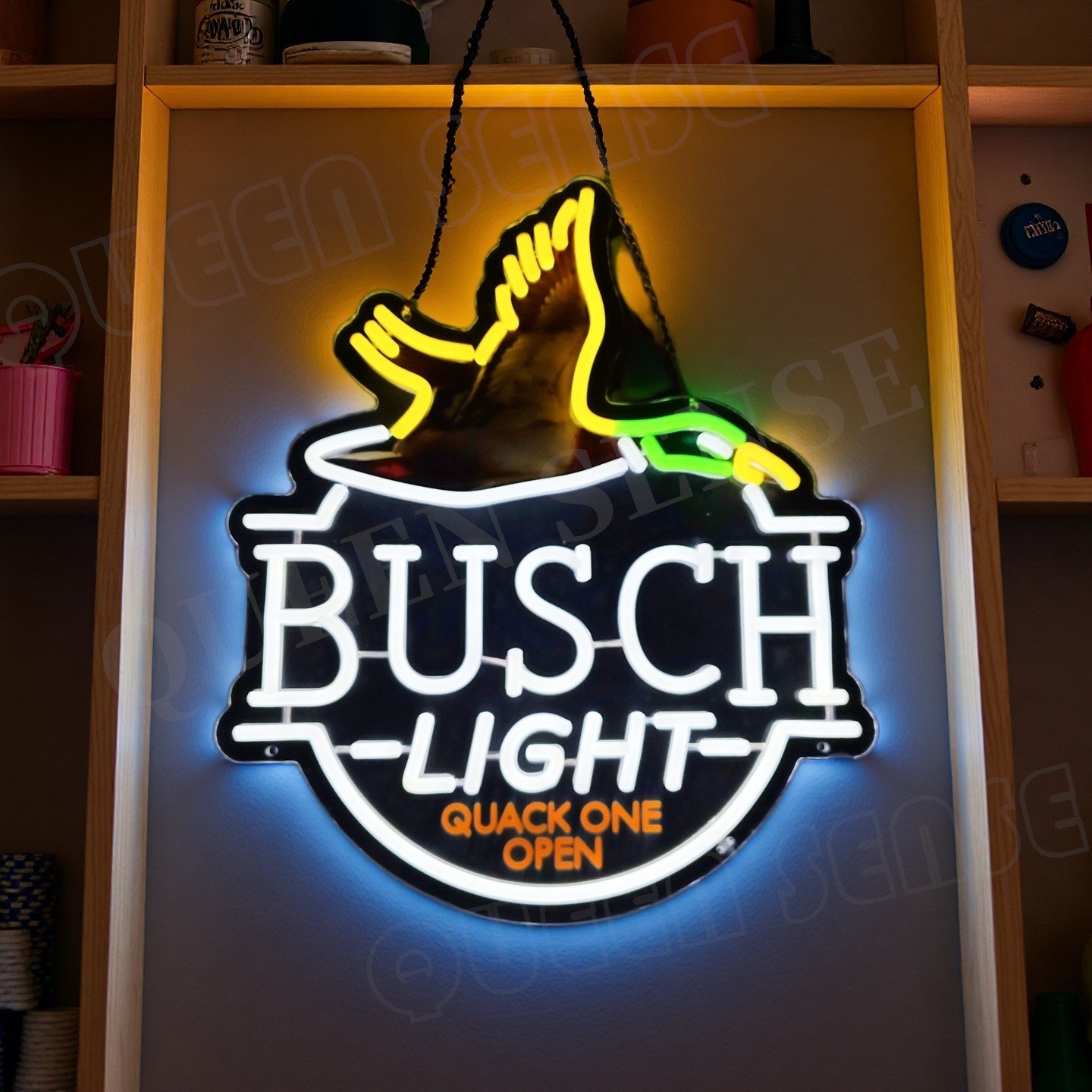 16'' Flying Duck Quack One Open Beer LED Neon Sign With Dimmer USB Powered Light 16'' Flying Duck Quack One Open Beer LED Neon Sign With Dimmer USB Powered Light
