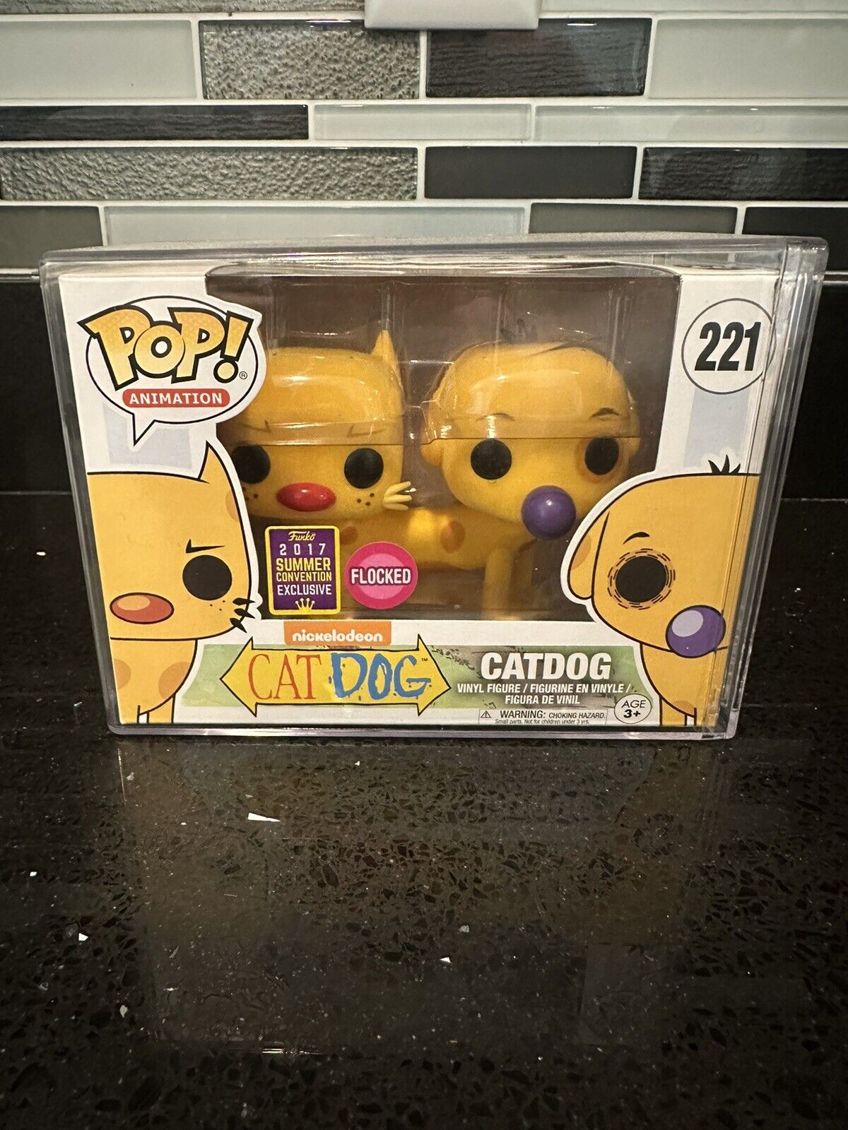 Funko POP Animation #221 CatDog (Flocked) 2017 SDCC Exclusive Vaulted With Case