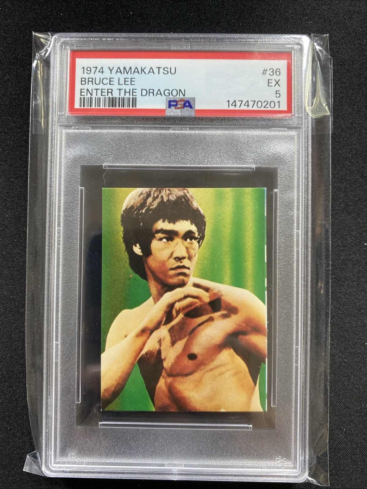 1974 Yamakatsu Bruce Lee Enter The Dragon Rookie RC PSA 5 #36 1974 Yamakatsu Bruce Lee Enter The Dragon Rookie RC PSA 5 #36