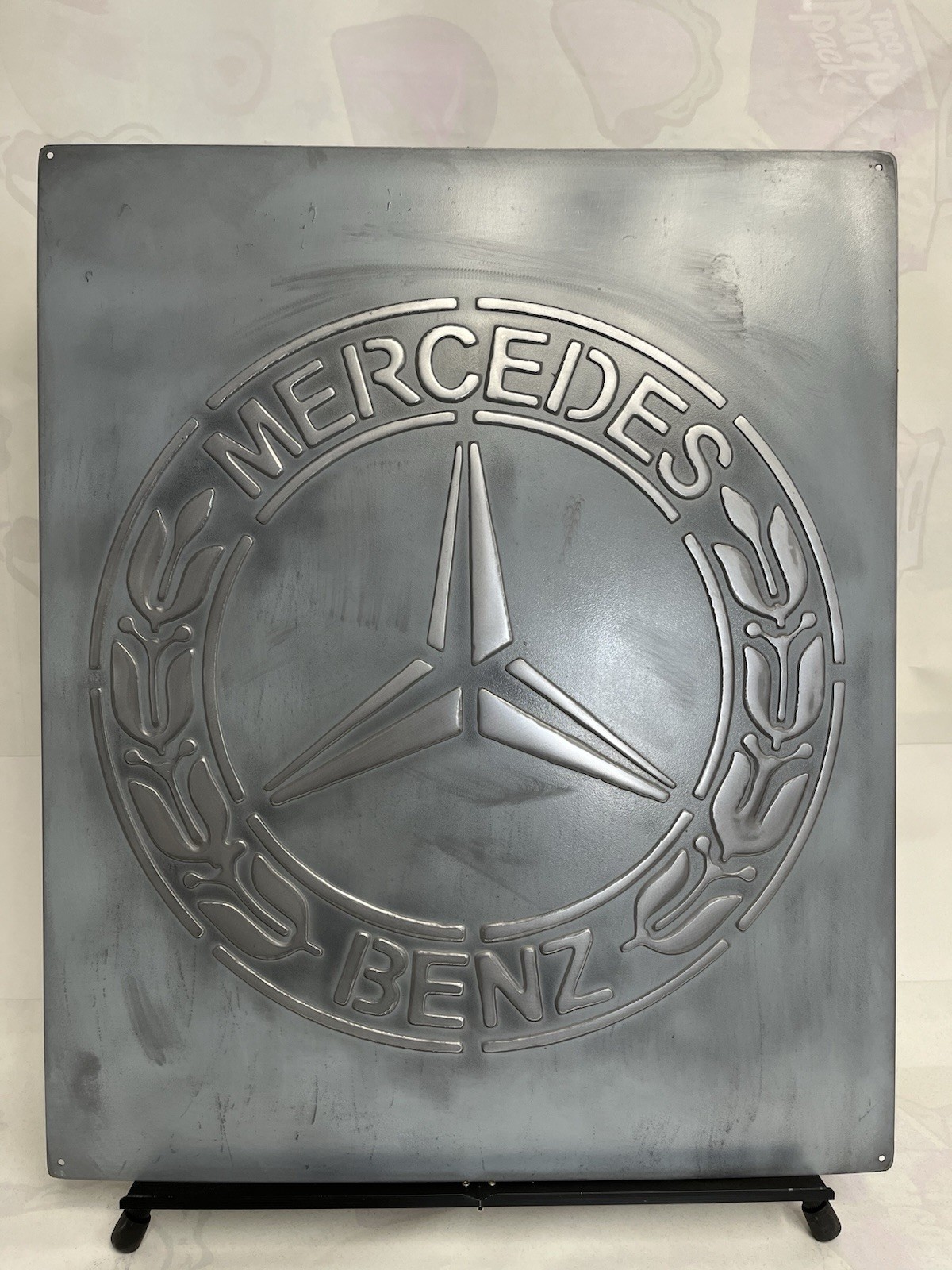 Mercedes Benz Garage Sign 20x24 Hand Cast Aluminum Relief Metal Wall Art Mercedes Benz Garage Sign 20x24 Hand Cast Aluminum Relief Metal Wall Art