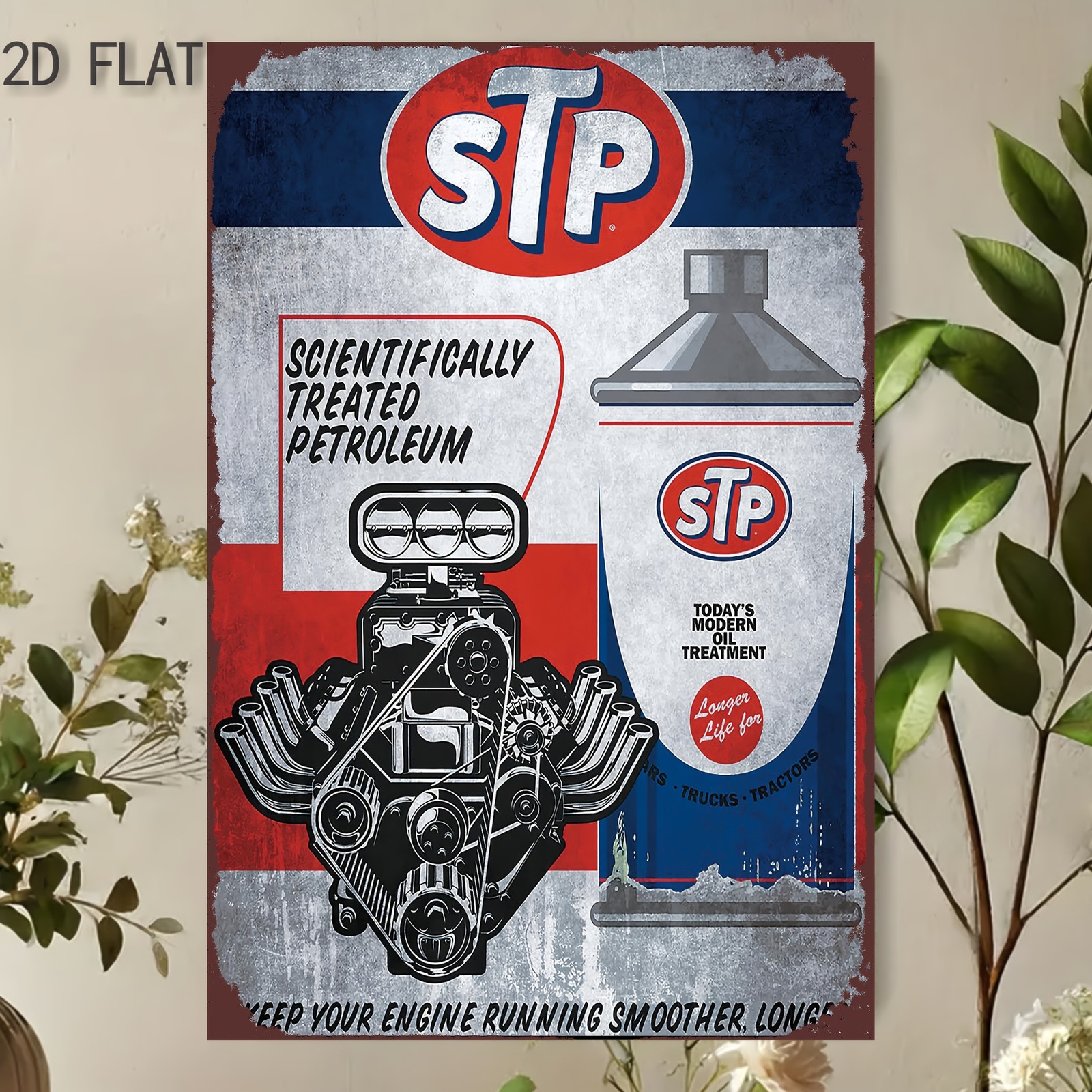 Vintage STP Tin Metal Signs 8"x12" - Classic Gas Station & Auto Repair Wall Deco Vintage STP Tin Metal Signs 8"x12" - Classic Gas Station & Auto Repair Wall Deco