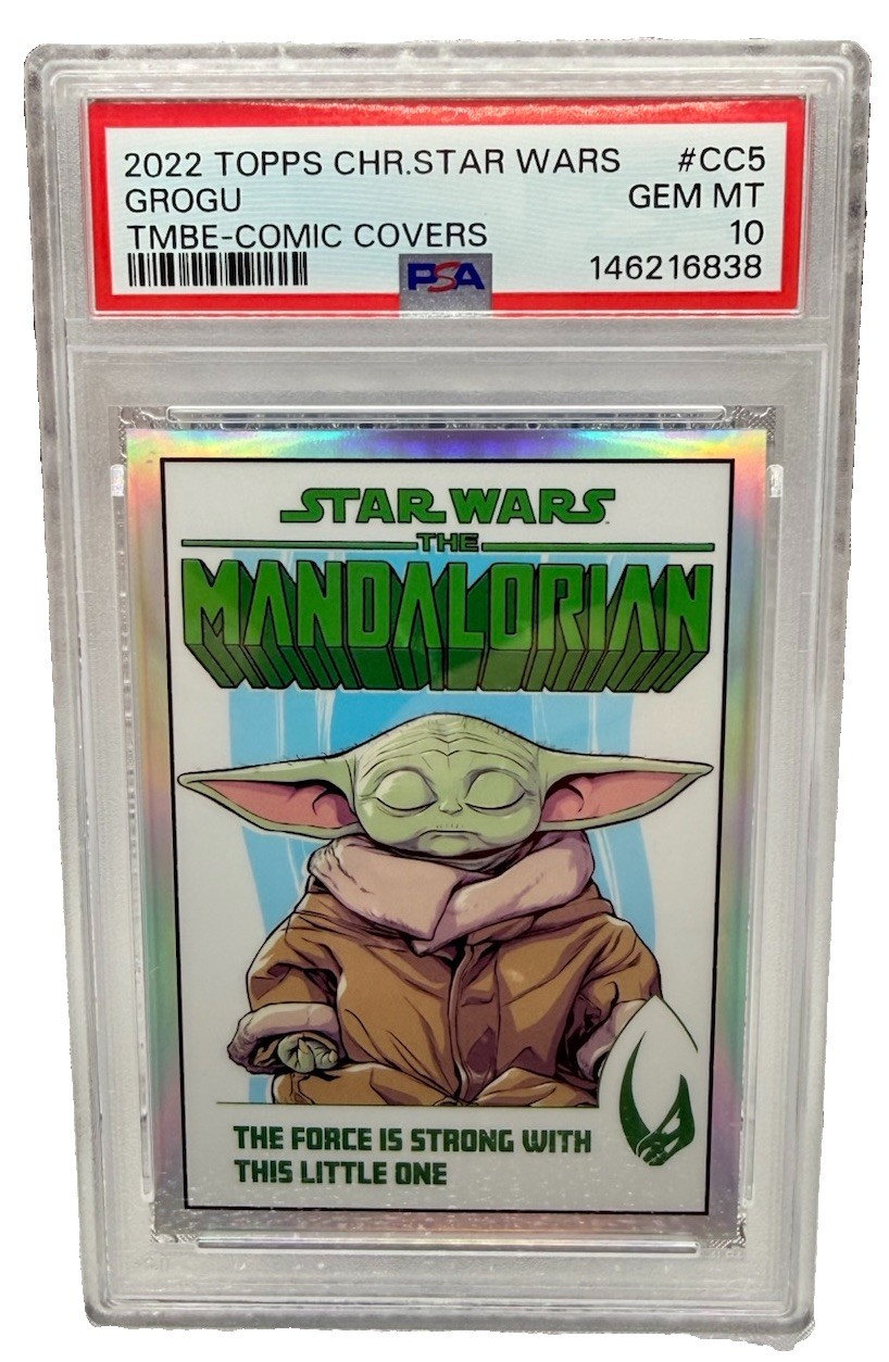 2022 Topps Chrome Star Wars Comic Covers #CC-5 Grogu - PSA 10 GEM MINT 2022 Topps Chrome Star Wars Comic Covers #CC-5 Grogu - PSA 10 GEM MINT