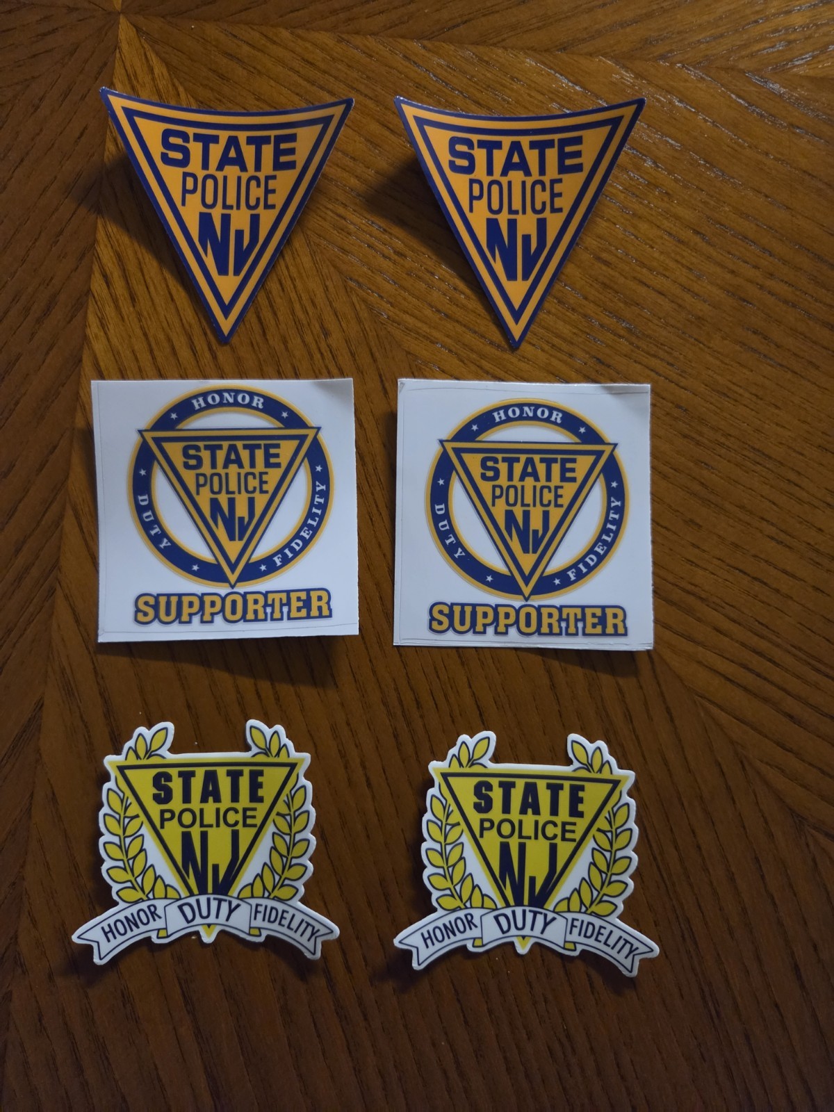 6 Pc - NJ STATE POLICE Supporter Lot -UV Vinyl Decals 6 Pc - NJ STATE POLICE Supporter Lot -UV Vinyl Decals