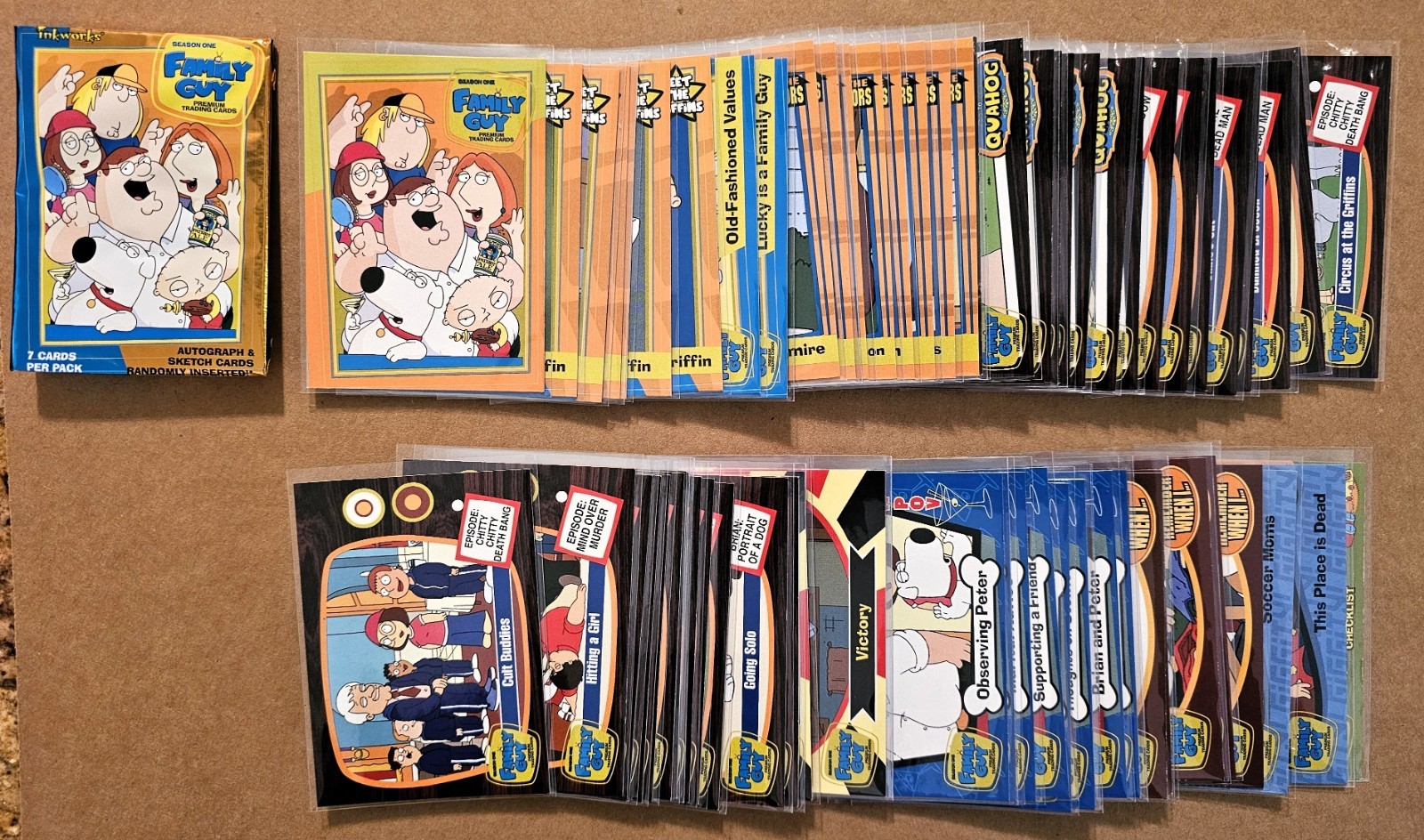 2005 Inkworks Family Guy Complete Set 1-72 RC Peter Lois Meg Stewie Griffin RARE 2005 Inkworks Family Guy Complete Set 1-72 RC Peter Lois Meg Stewie Griffin RARE
