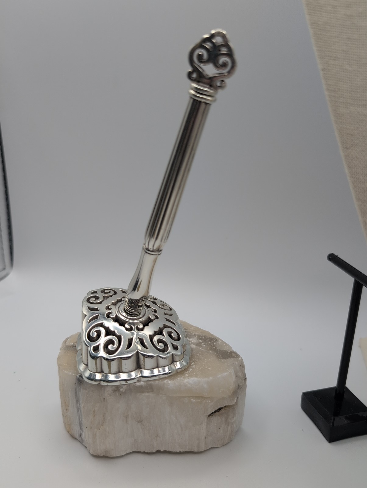Brighton Geneva Silver-Tone Pen Desk Holder Stand Set Taiwan Collectible msrp 68