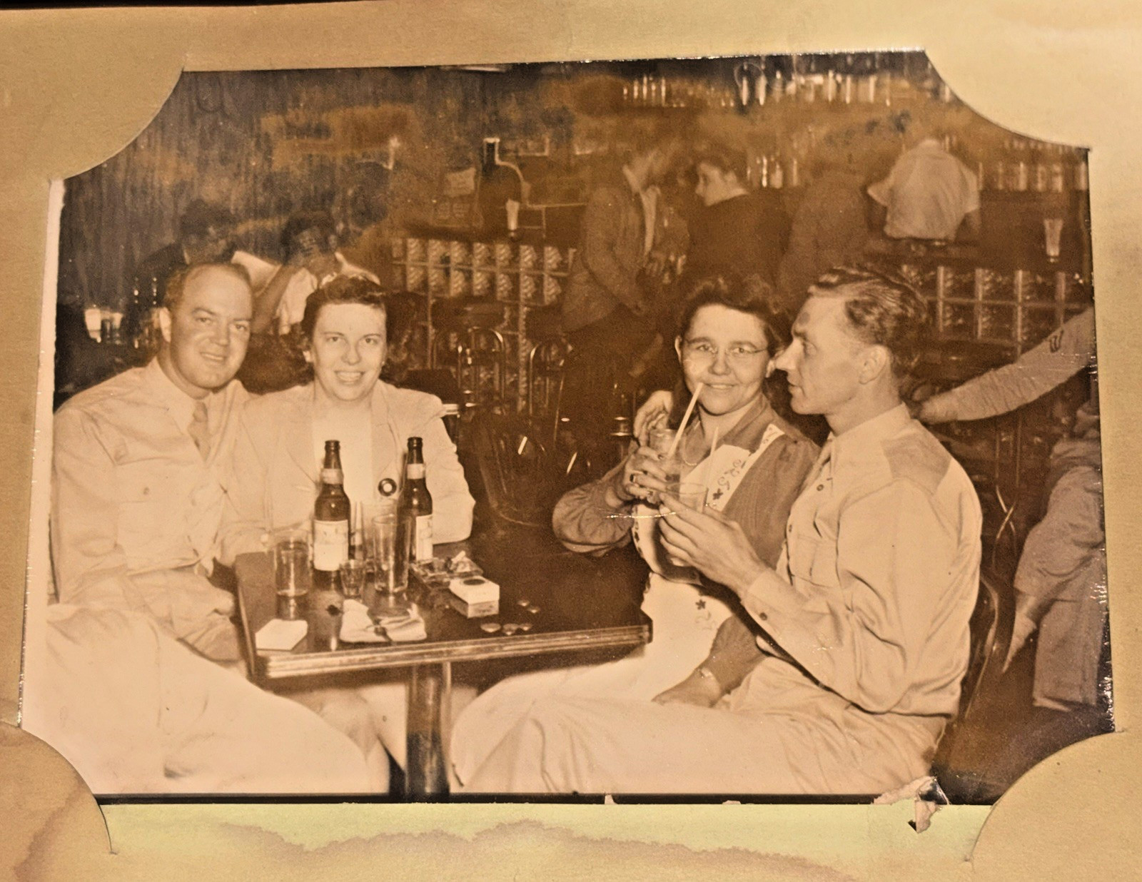 WWII Baltimore MD Bar Nightclub Photo Army Air Forces Soldiers USA  Fort O Eight