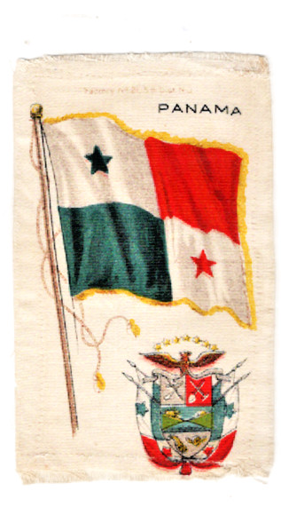 1910 S35 Flags and Arms, PANAMA, American Tobacco Co., Appr. 3" x 5" Factory 21 1910 S35 Flags and Arms, PANAMA, American Tobacco Co., Appr. 3" x 5" Factory 21
