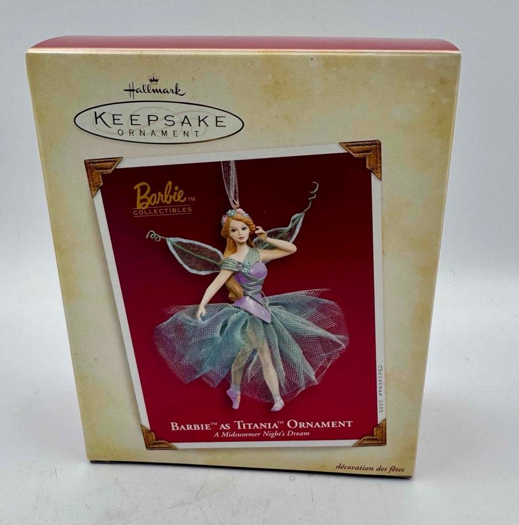 Hallmark BARBIE AS TITANIA Ornament, A Midsummer Night's Dream, 2005, BRAND NEW Hallmark BARBIE AS TITANIA Ornament, A Midsummer Night's Dream, 2005, BRAND NEW