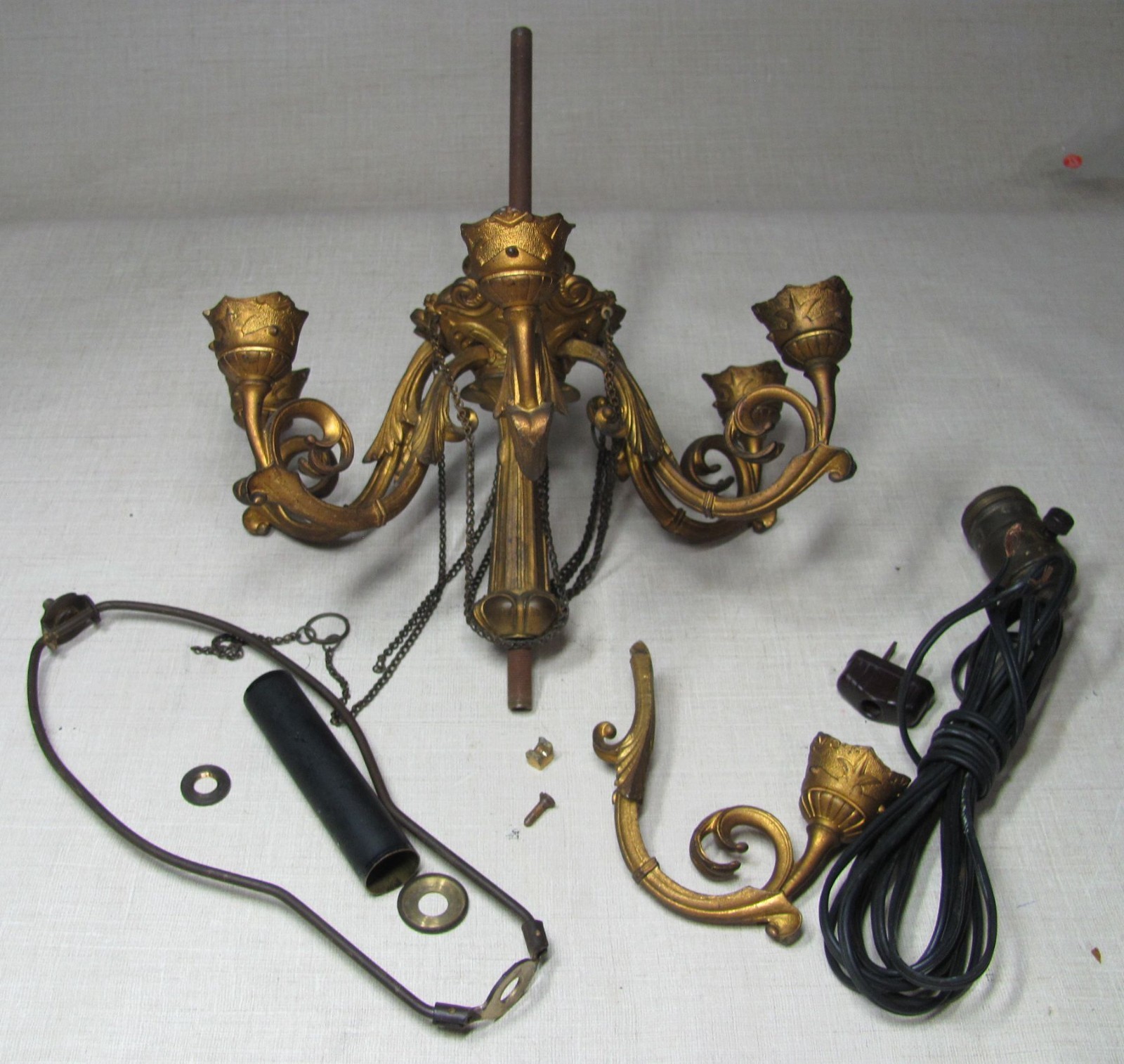 ANTIQUE L.V.E. ROBERT BRONZE CANDELABRA REPAIR / PARTS PROJECT FRANCE MADE ANTIQUE L.V.E. ROBERT BRONZE CANDELABRA REPAIR / PARTS PROJECT FRANCE MADE