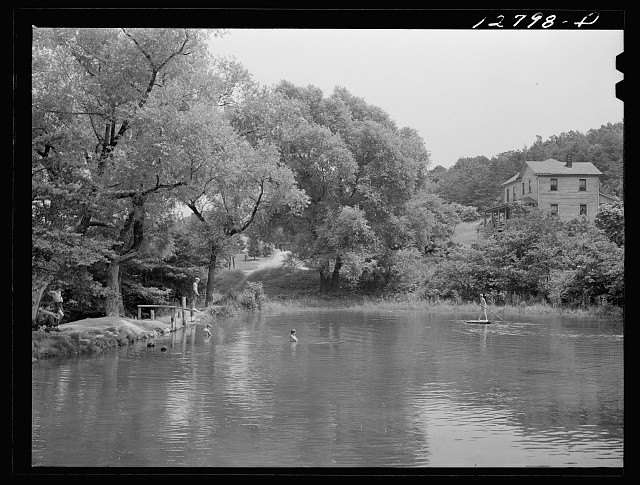 Photo:Pine Grove Mills Pennsylvania 1941 Swimming Hole River Bathers Photo:Pine Grove Mills Pennsylvania 1941 Swimming Hole River Bathers