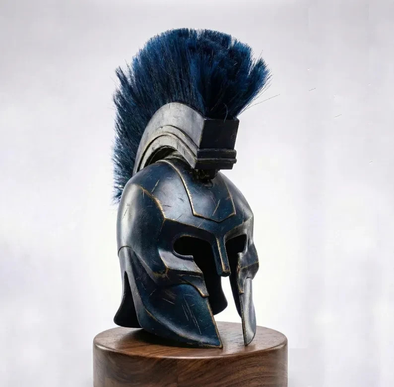 King Agamemnon Helmet Metal Greek Movie Inspired Warrior Helmet Trojan War King Agamemnon Helmet Metal Greek Movie Inspired Warrior Helmet Trojan War