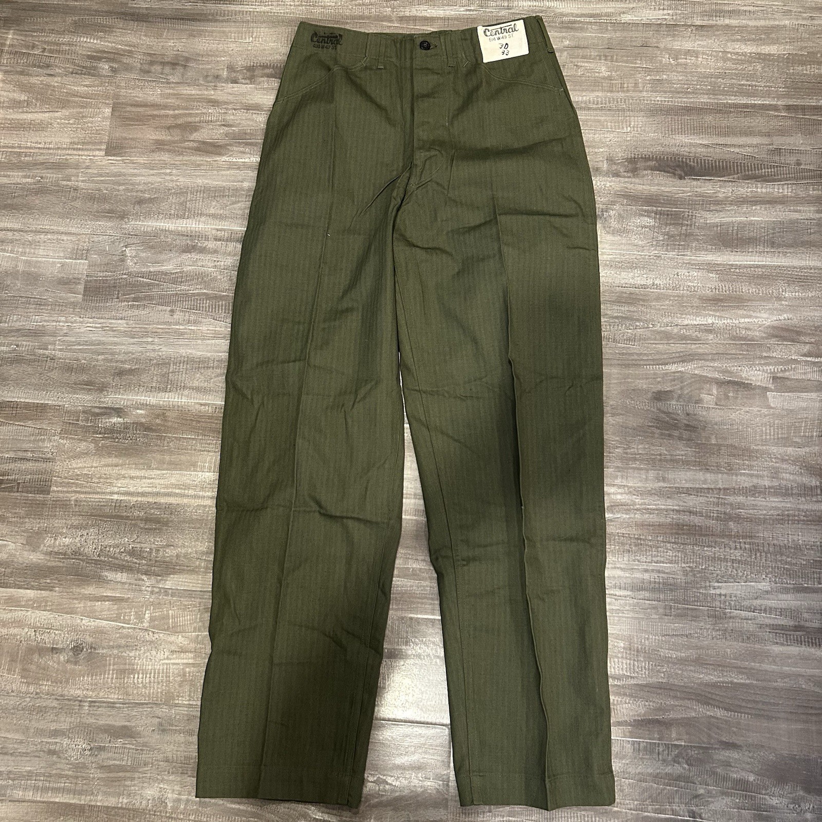 Vintage 1940s WW2 US Navy N3 HBT Trousers Pants Size 30x32 USN Herringbone Twill Vintage 1940s WW2 US Navy N3 HBT Trousers Pants Size 30x32 USN Herringbone Twill