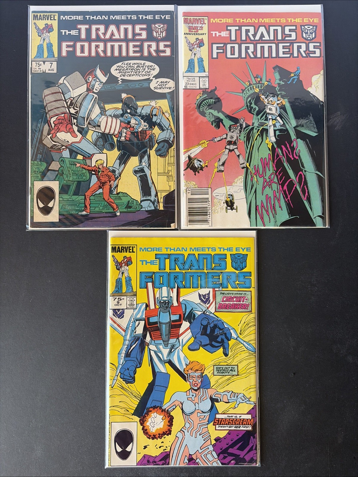 Transformers Marvel Comics Lot 3 Issues Total. #7-#23-#9 VF Nice Books Transformers Marvel Comics Lot 3 Issues Total. #7-#23-#9 VF Nice Books