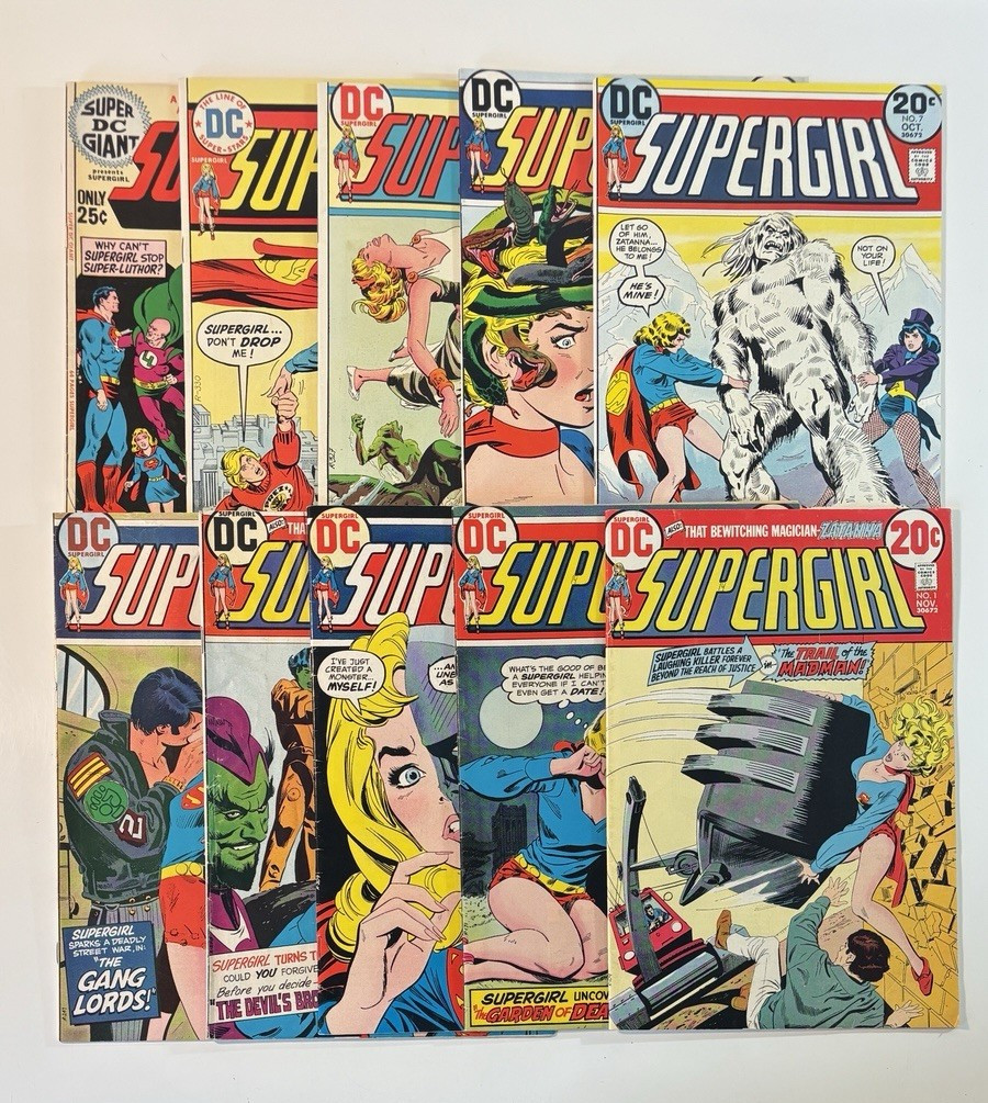 Supergirl #1 3-10 + Super DC Giant S-24 DC Bronze Age 10 Comic Lot Supergirl #1 3-10 + Super DC Giant S-24 DC Bronze Age 10 Comic Lot
