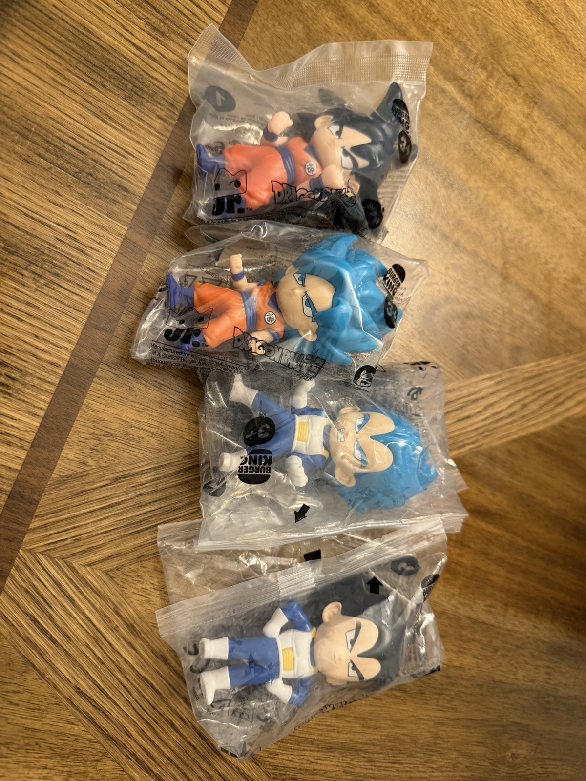 Dragon Ball Z Burger King Collectibles. A Set Of 4 Goku 1 & 2| Vegeta 1 & 2 Dragon Ball Z Burger King Collectibles. A Set Of 4 Goku 1 & 2| Vegeta 1 & 2