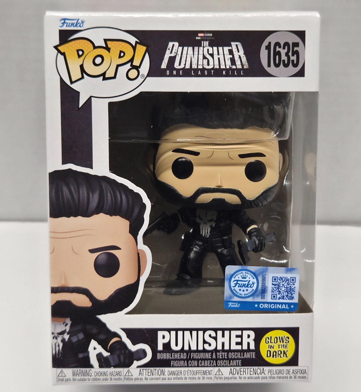 THE PUNISHER: ONE LAST KILL - GITD Funko POP #1635 EE Exclusive NEW MINOR WEAR THE PUNISHER: ONE LAST KILL - GITD Funko POP #1635 EE Exclusive NEW MINOR WEAR