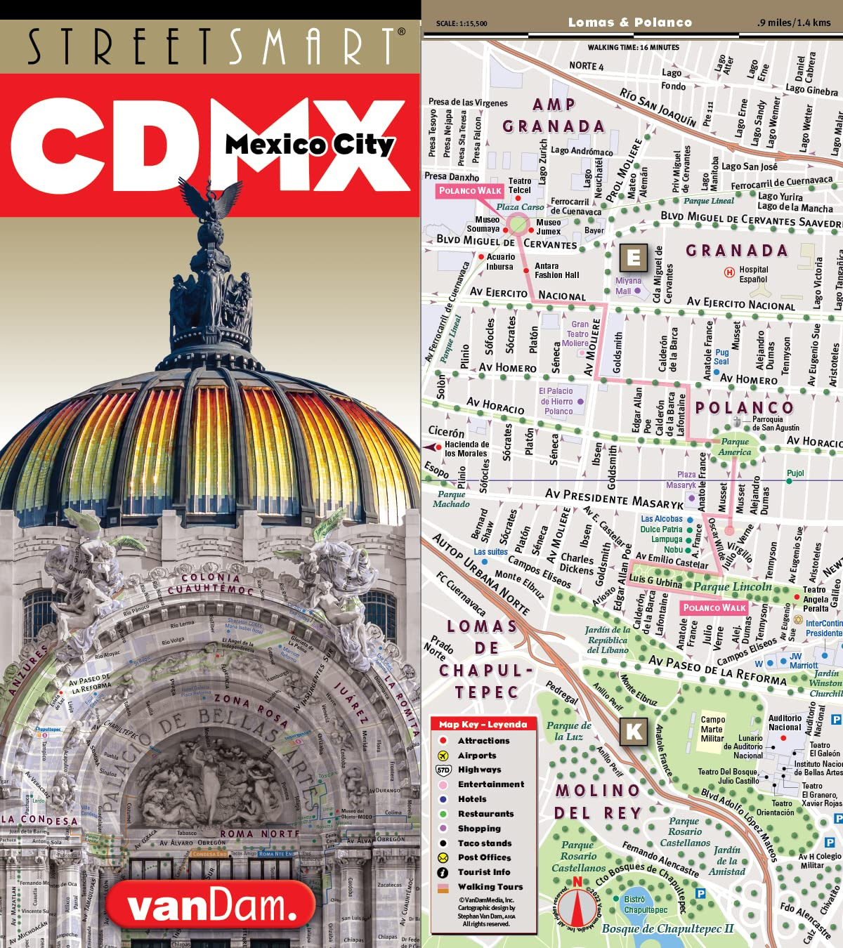 Streetsmart Mexico City Map by Vandam – Laminated City Center Street Map of... Streetsmart Mexico City Map by Vandam – Laminated City Center Street Map of...