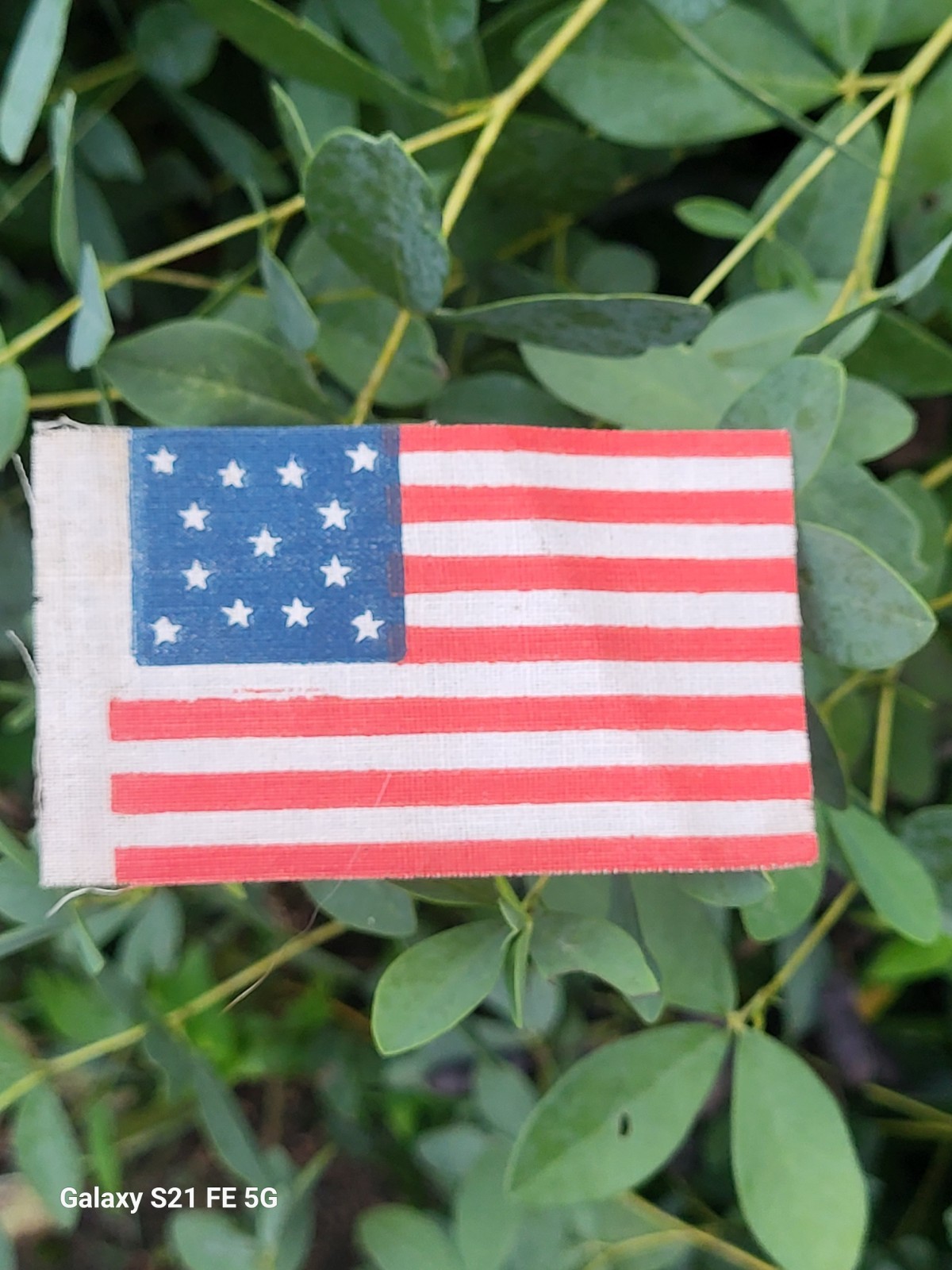 Old antique 13 Star Medallion US Parade Folk Art  Early Flag Centennial 1876 