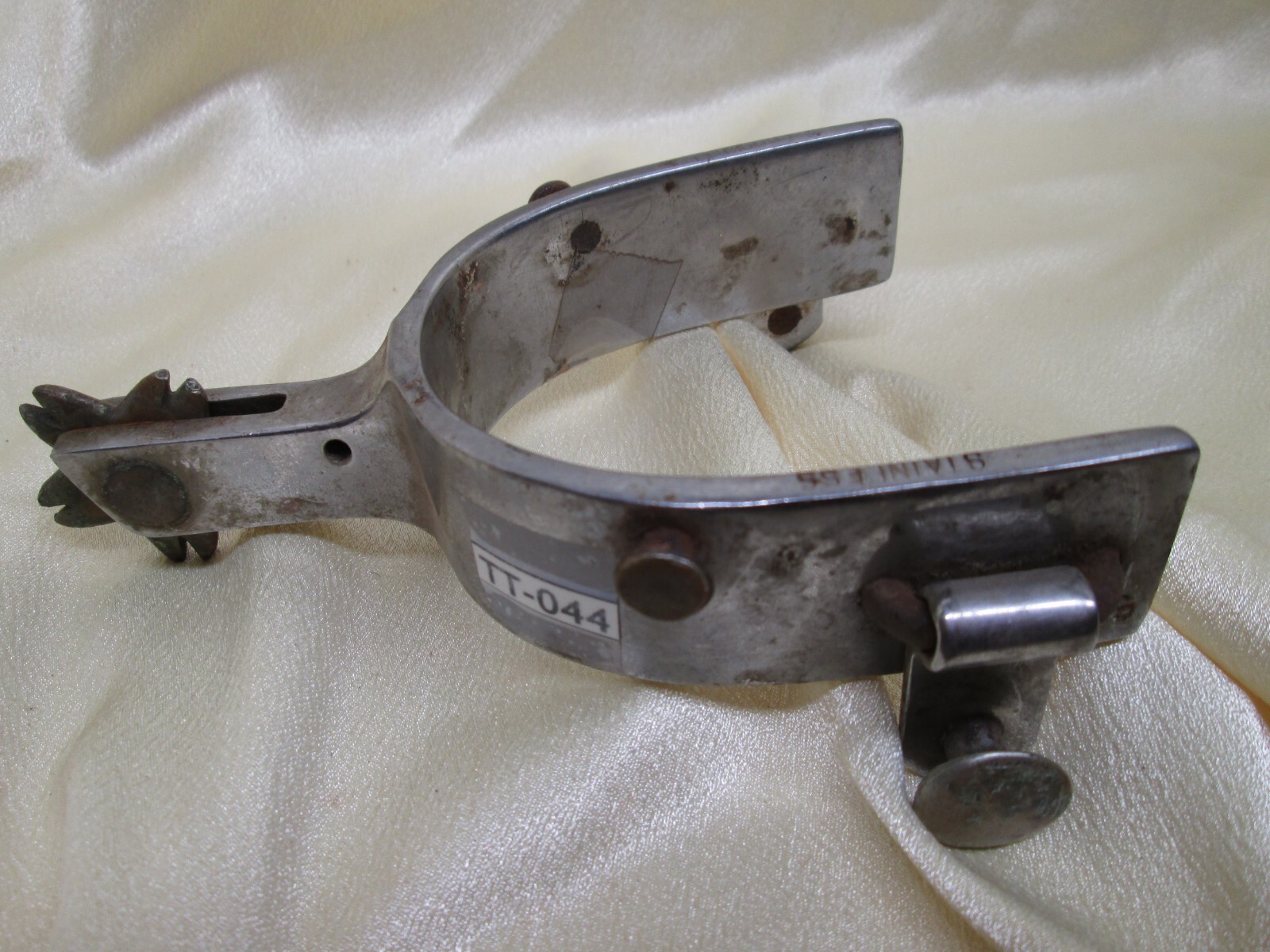 OLD Heavy Iron CROCKETT (CR) & STAIN Marked ROUGH STOCK Spur OLD Heavy Iron CROCKETT (CR) & STAIN Marked ROUGH STOCK Spur